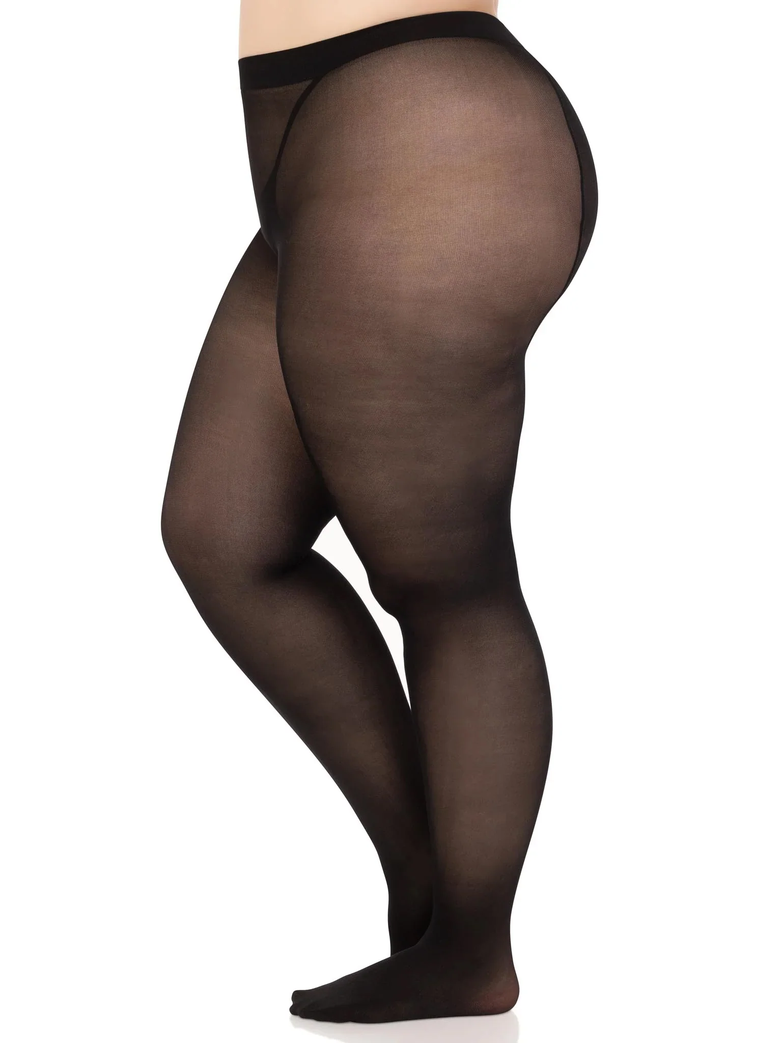Plus Elastane Opaque to Waist Pantyhose - Image 3