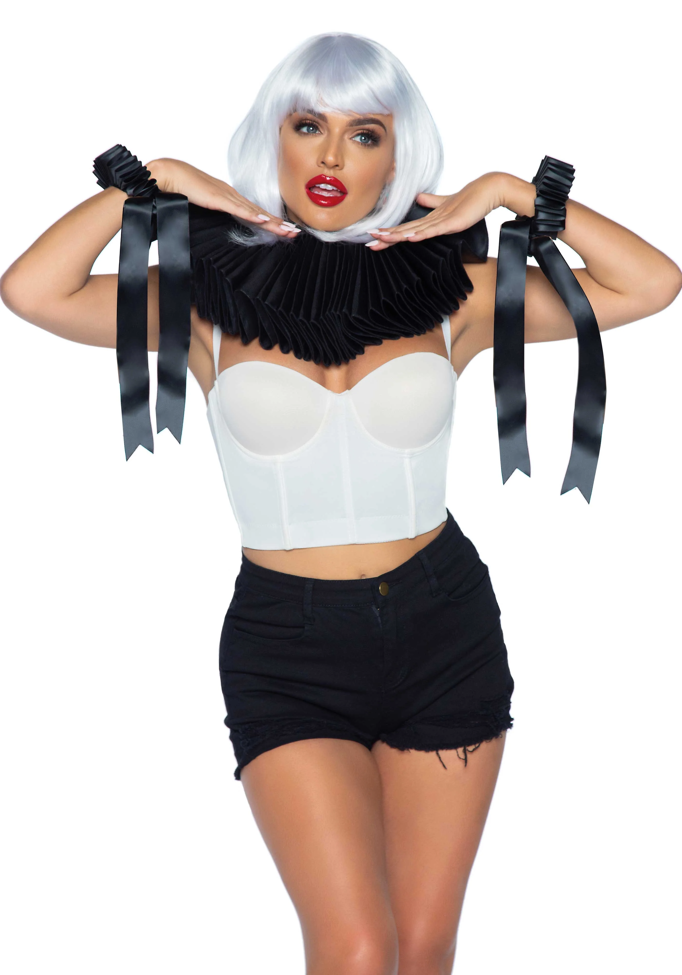 Deluxe Ruffle Neck Piece and Wrist Cuffs - Image 3