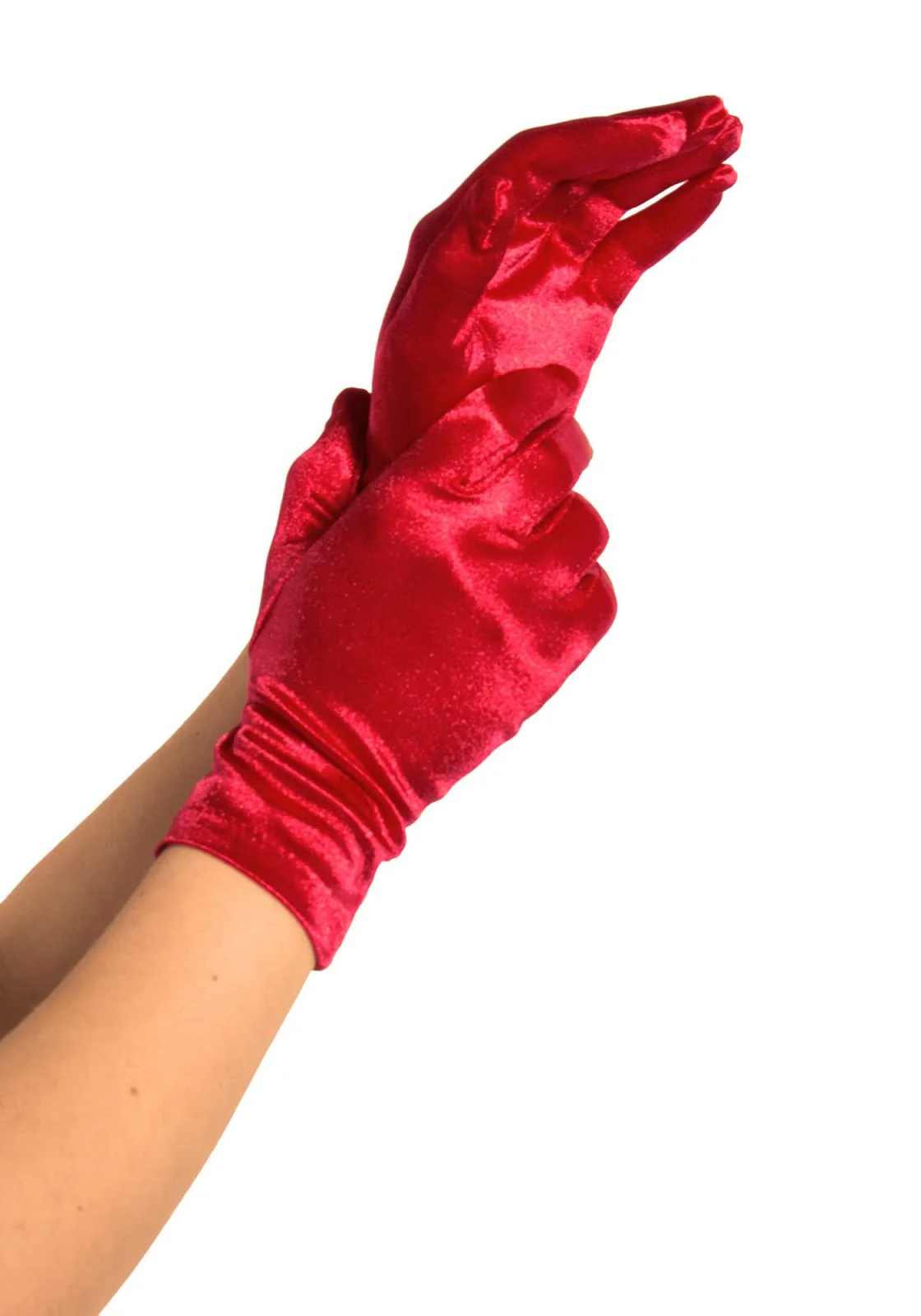Wrist Length Satin Gloves - Image 3