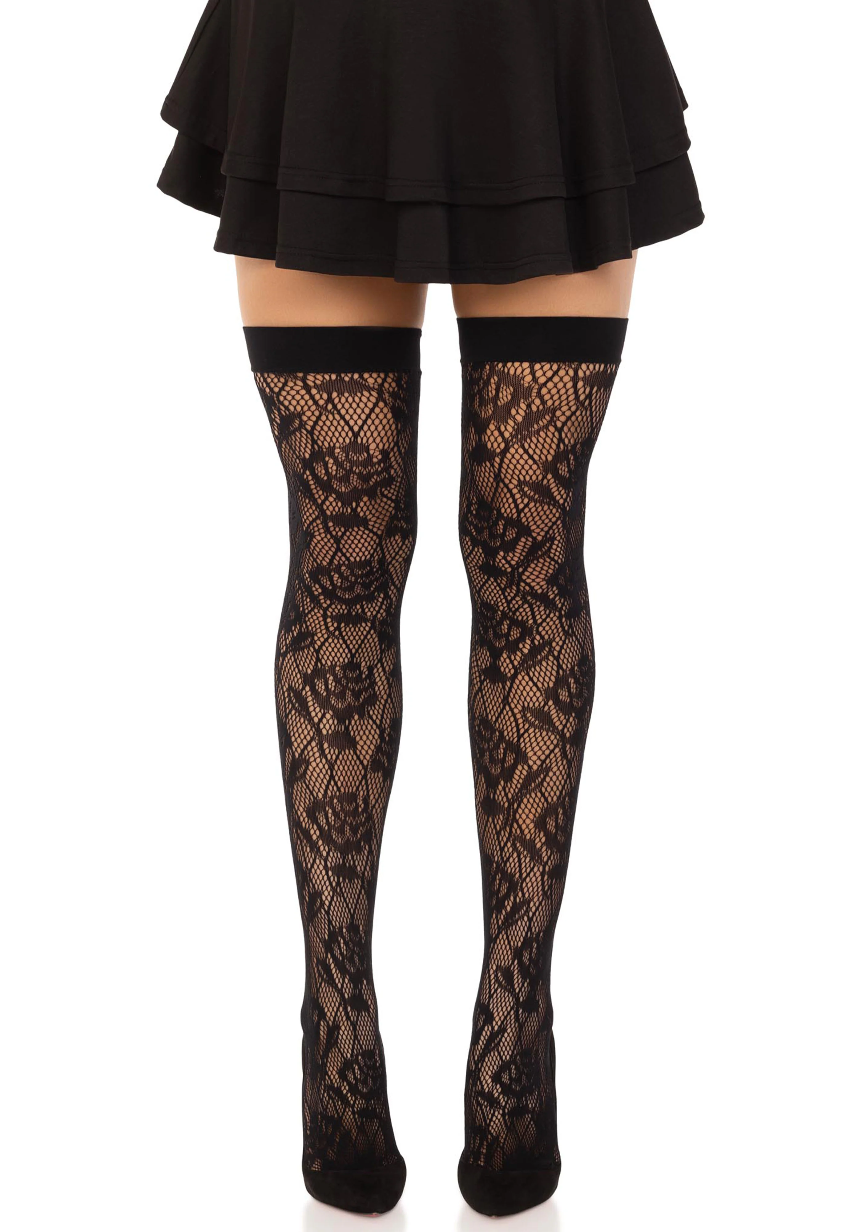 Wild Rose Net Thigh Highs - Image 5