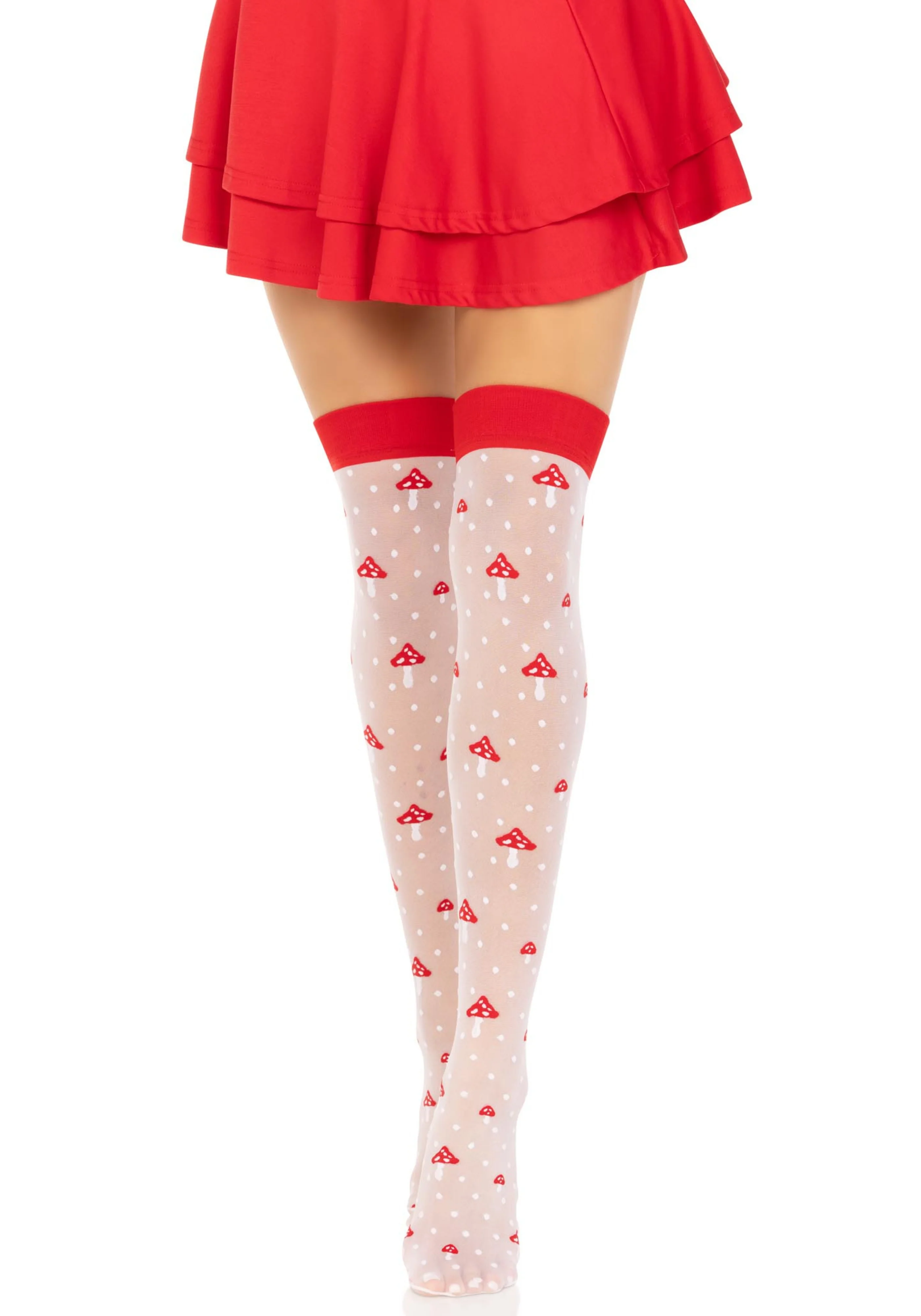 Elastane Mushroom Thigh Highs - Image 3