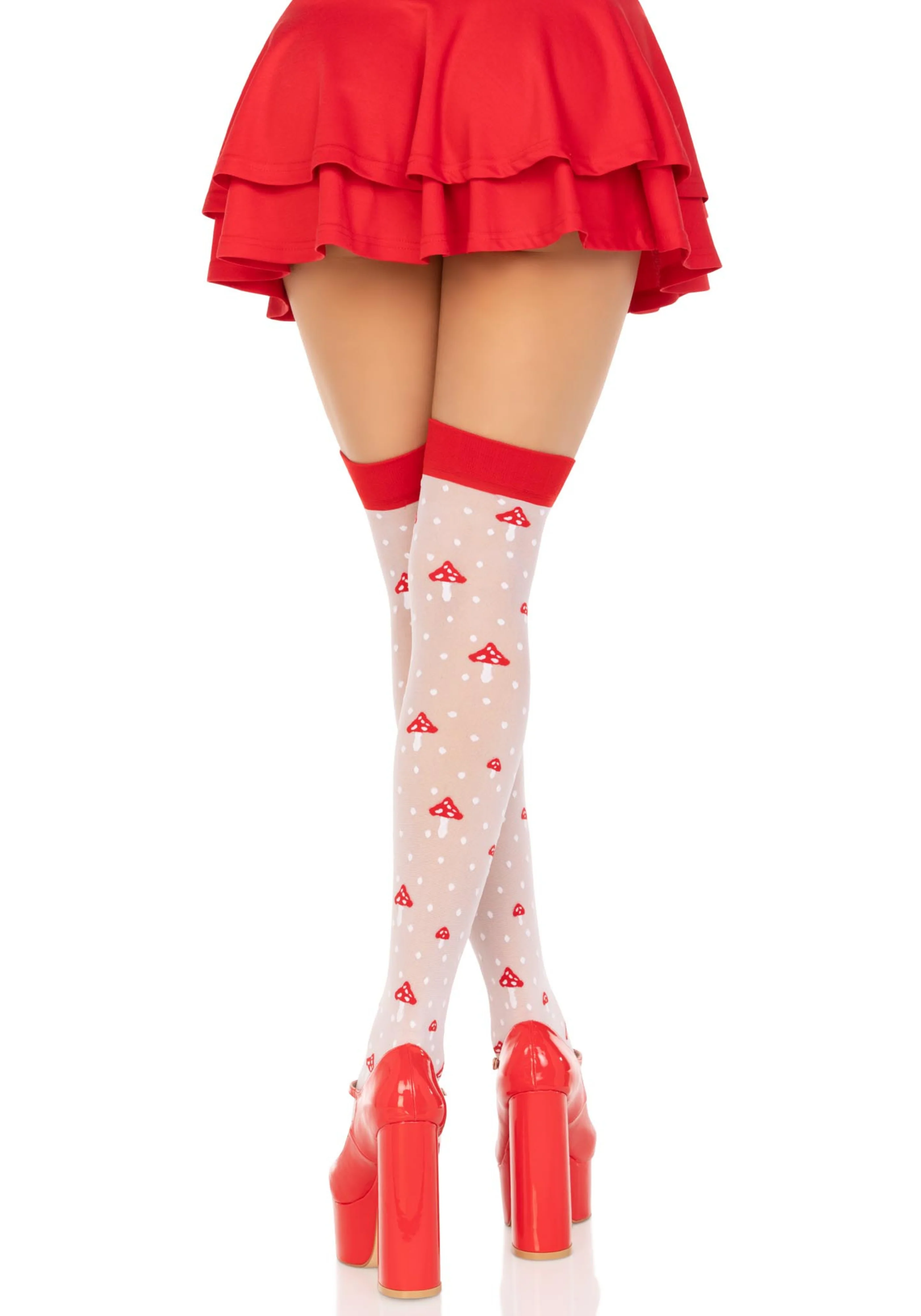 Elastane Mushroom Thigh Highs - Image 4