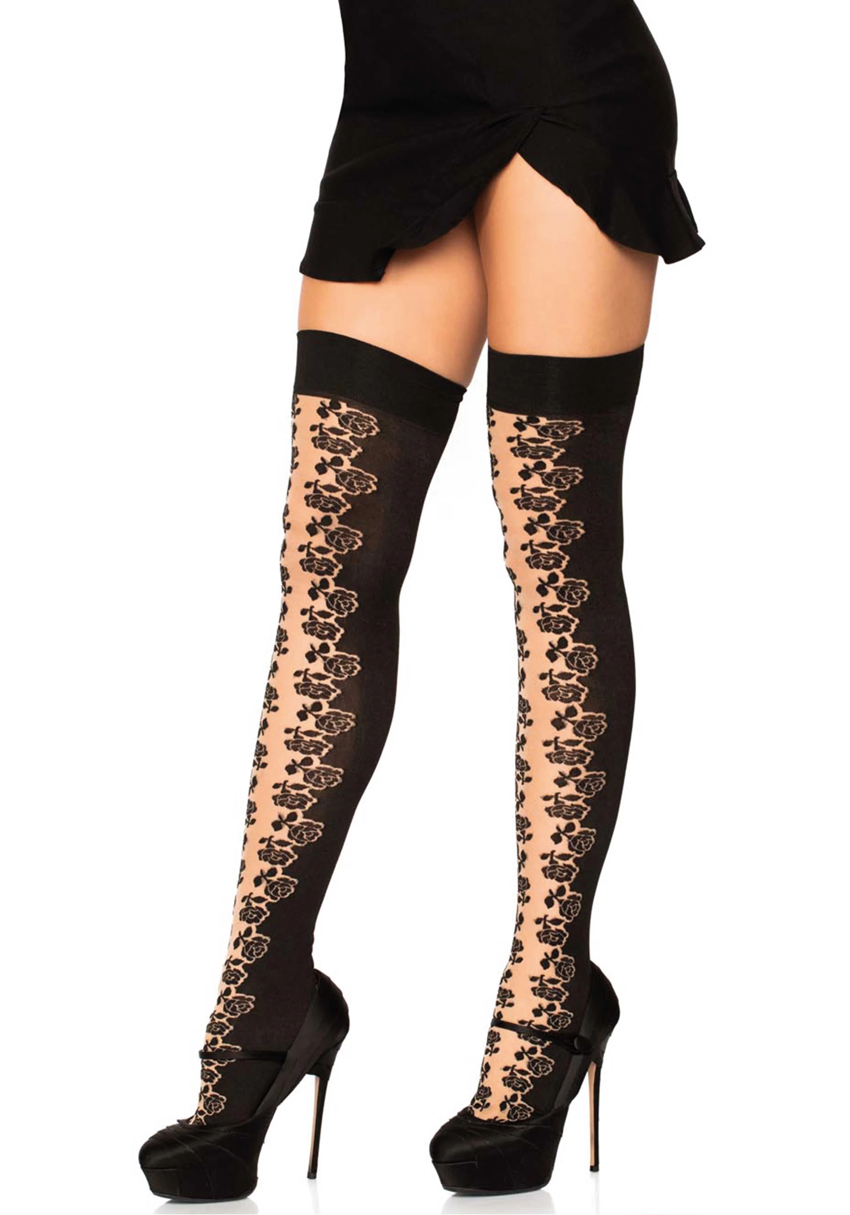 Rosette Panel Thigh Highs - Image 3
