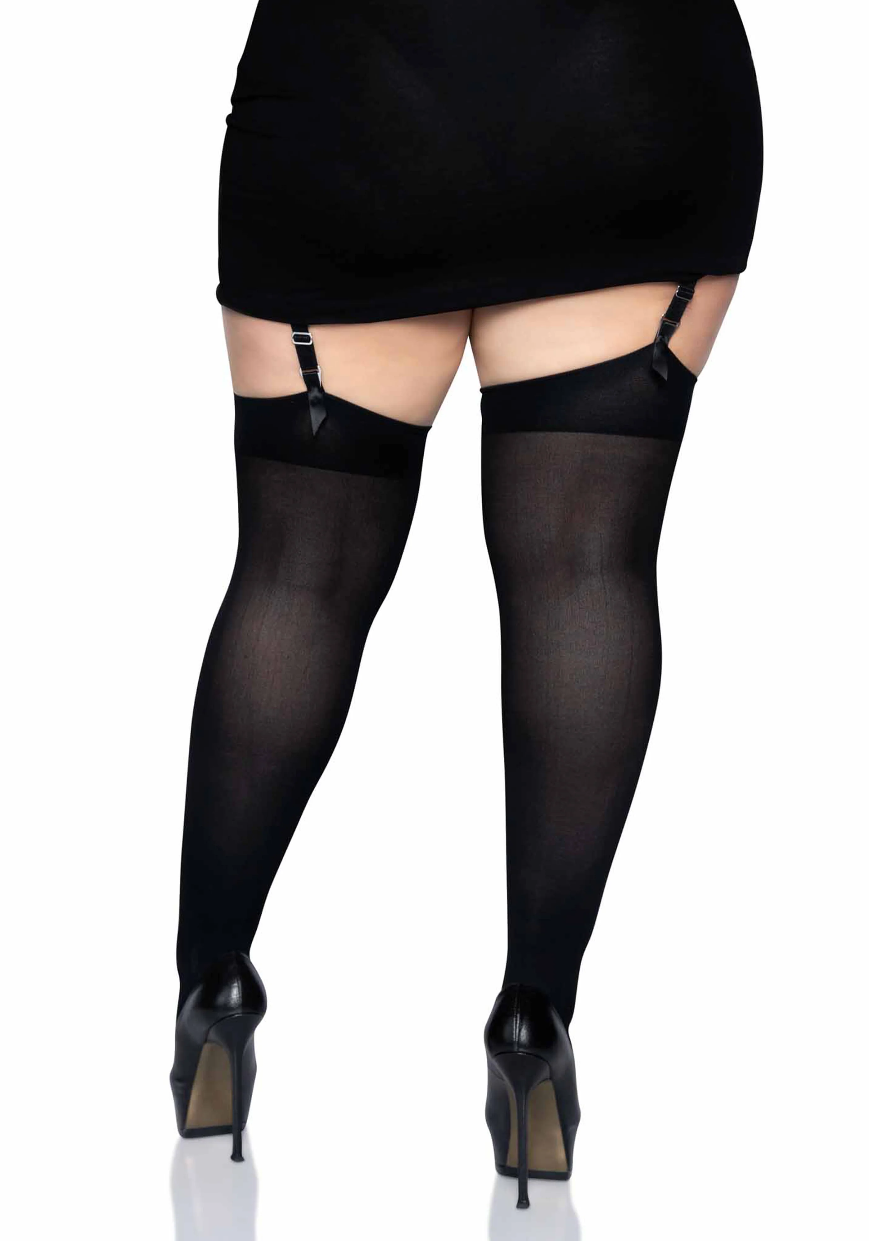 Plus Nylon Thigh Highs - Image 3