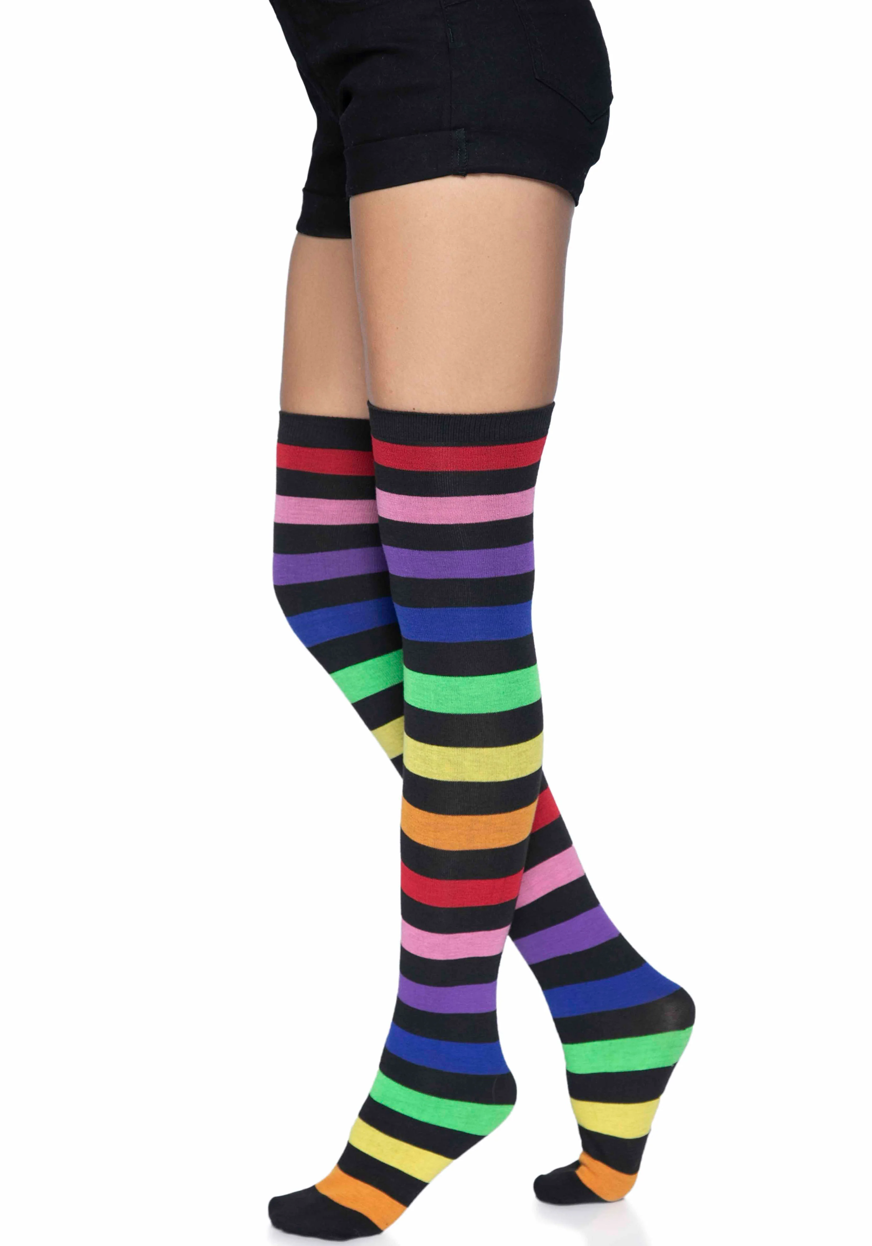 Rainbow Thigh High Socks - Image 6