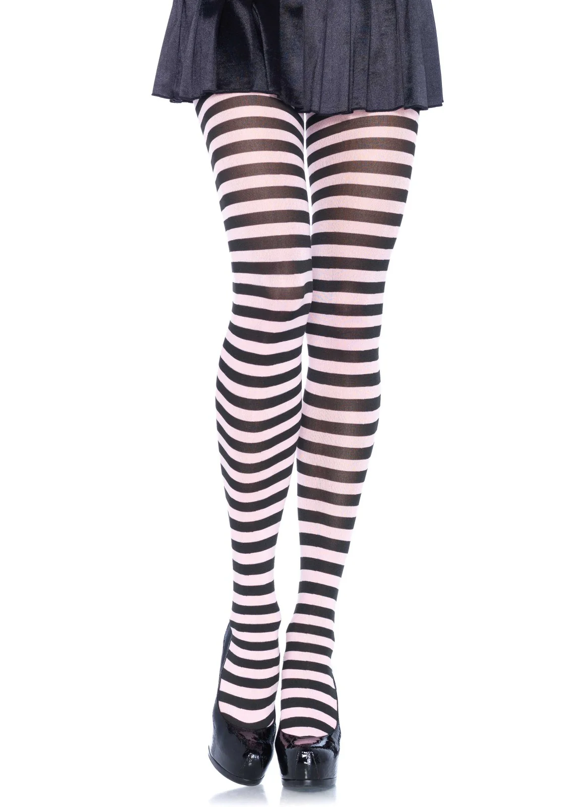 Nylon Striped Pantyhose - Image 3