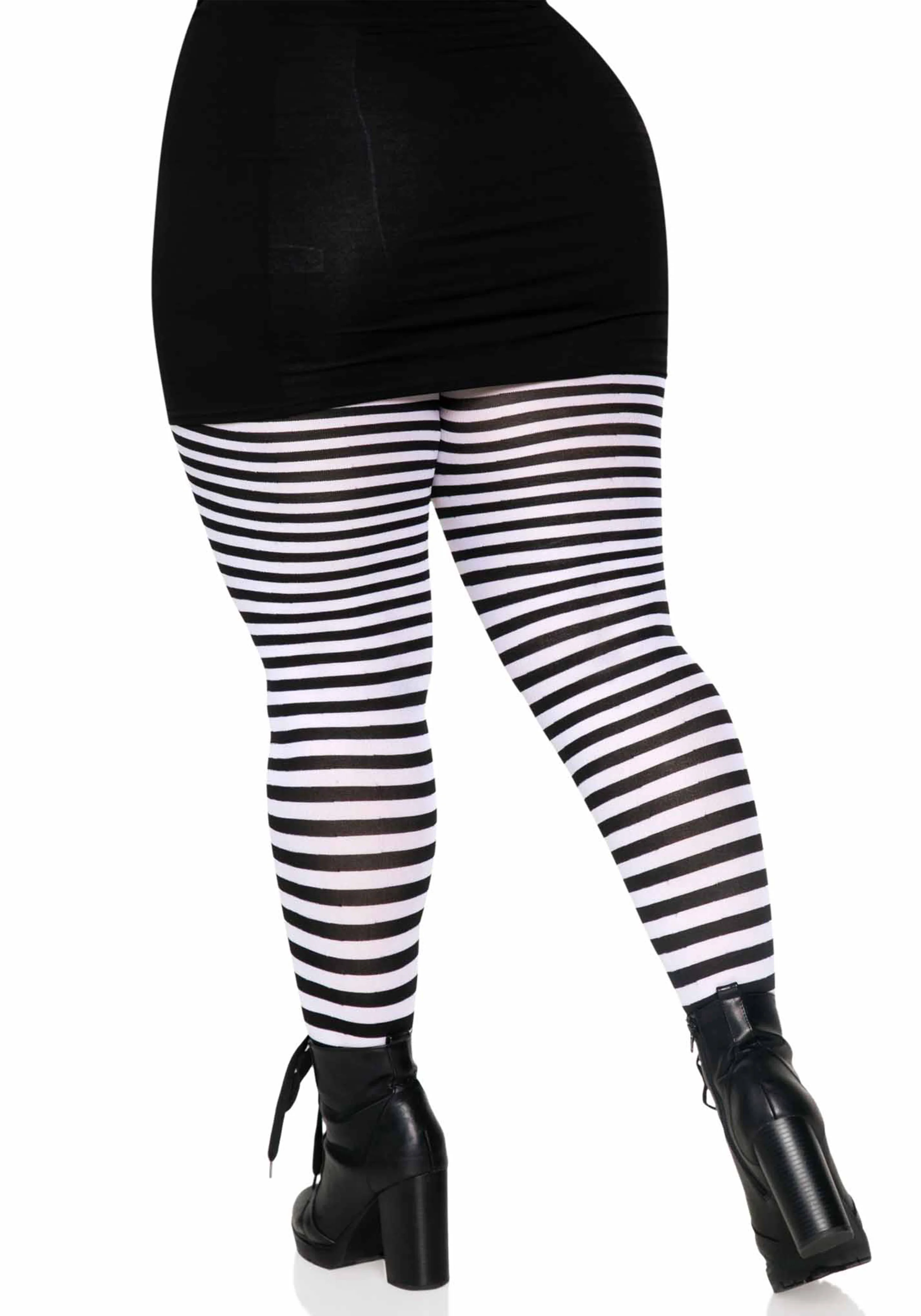 Plus Striped Pantyhose - Image 2