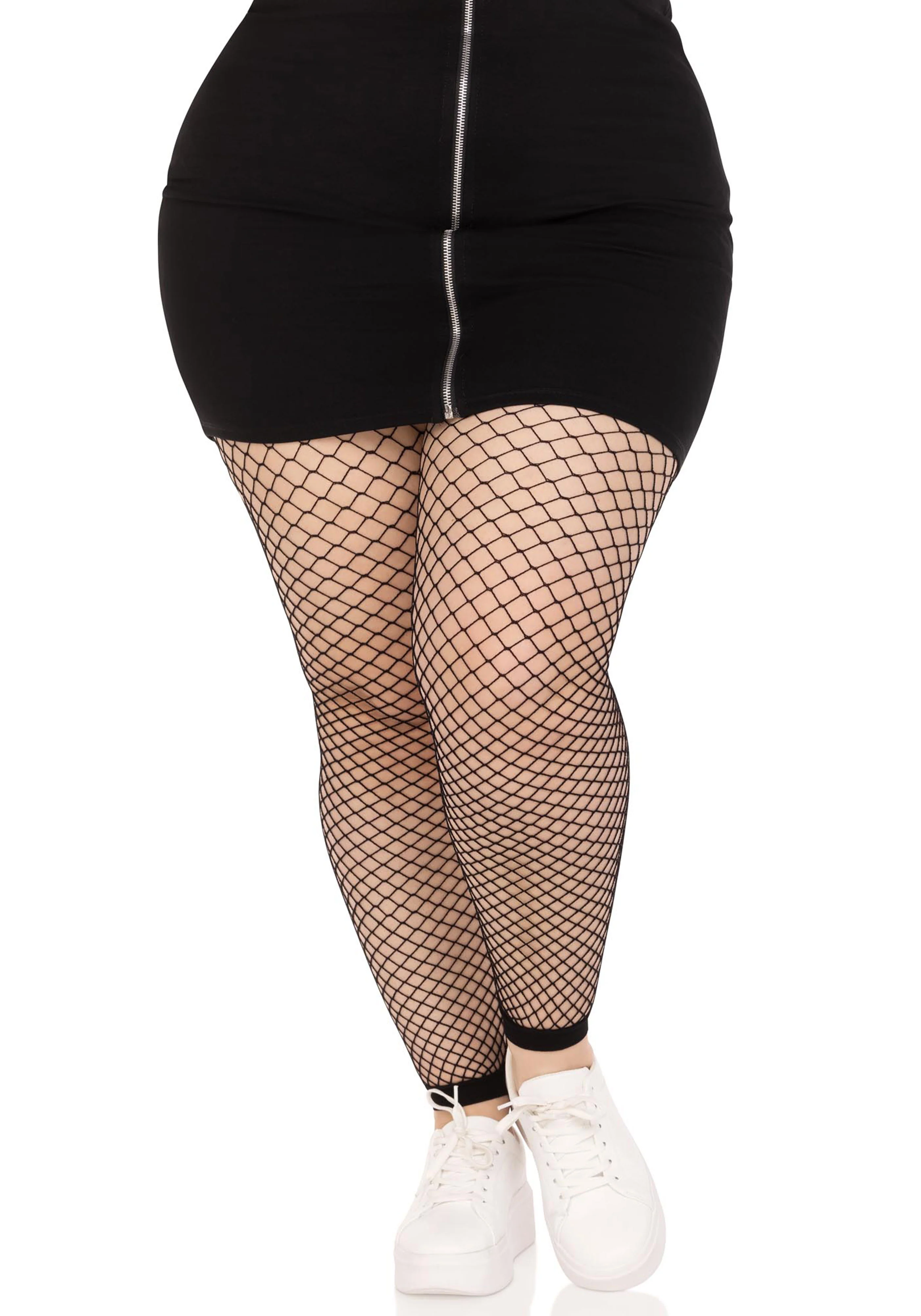 Plus Industrial Net Footless Tights