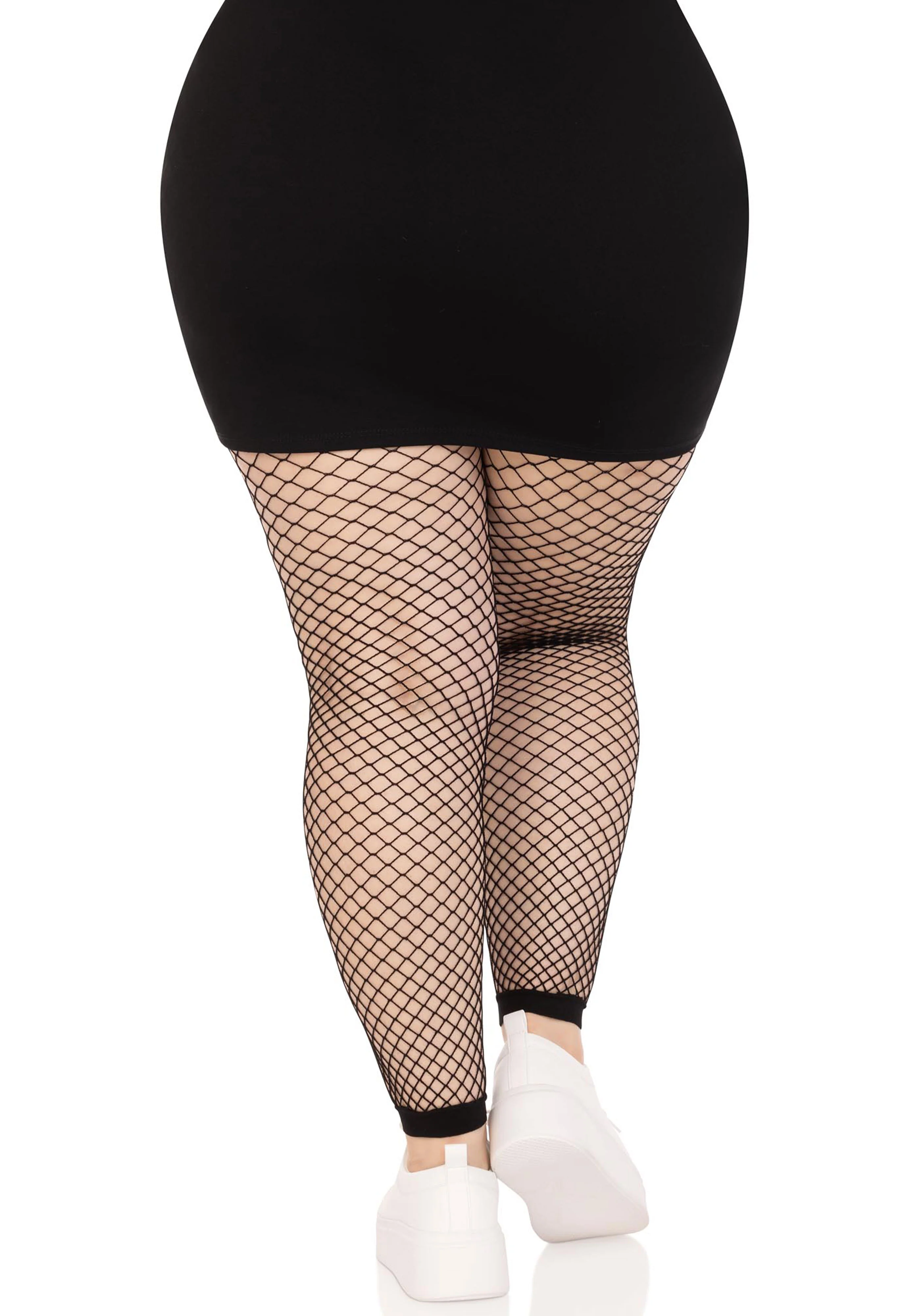 Plus Industrial Net Footless Tights - Image 5