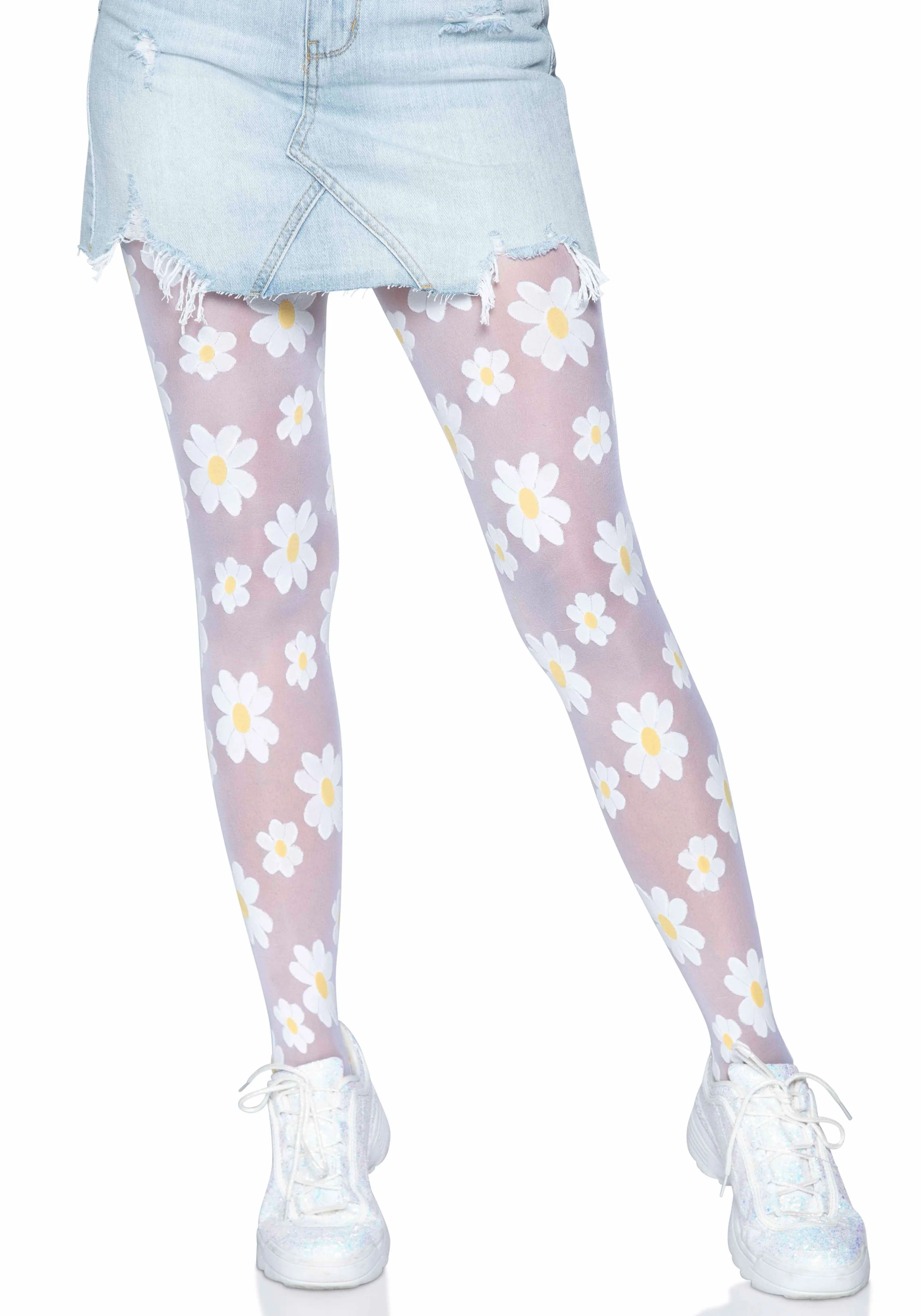 Daisy Nylon Sheer Pantyhose