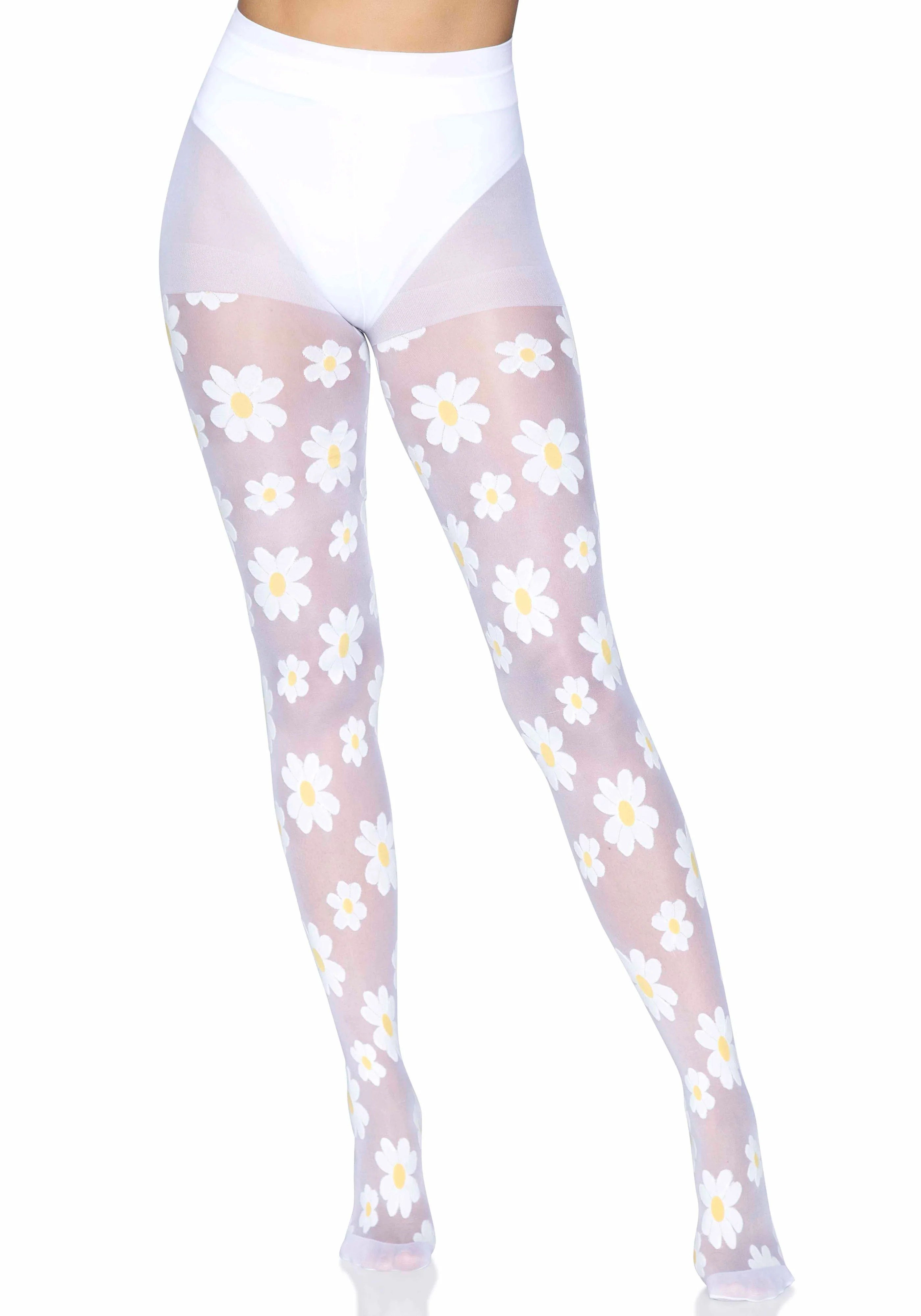 Daisy Nylon Sheer Pantyhose - Image 3