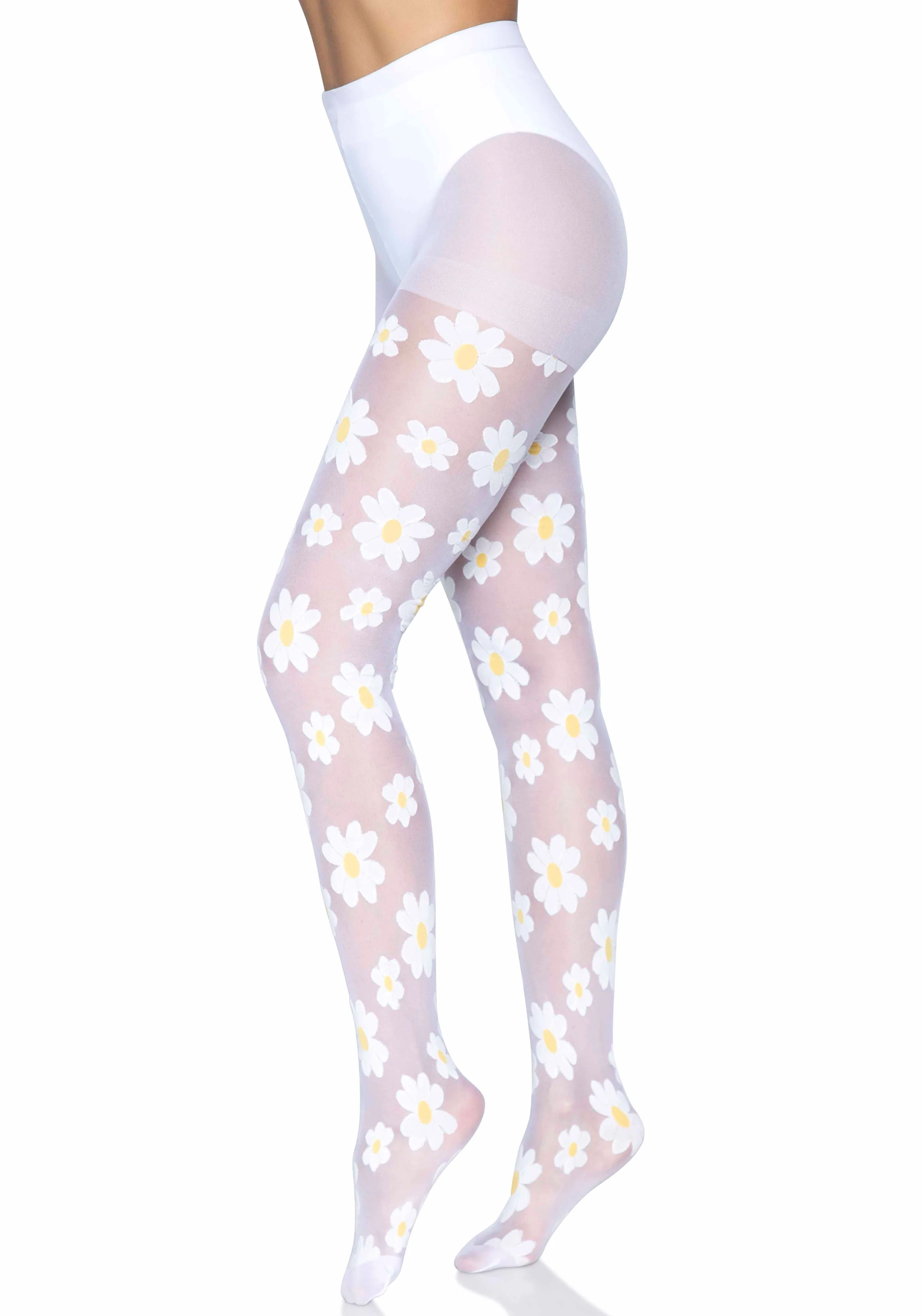 Daisy Nylon Sheer Pantyhose - Image 5