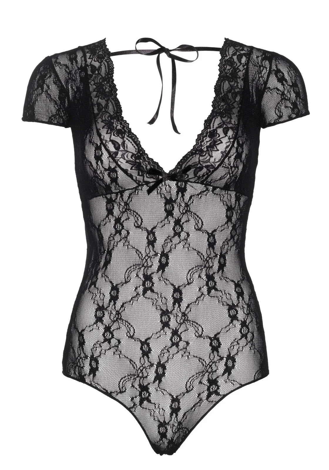 Floral Lace Backless Teddy - Image 4