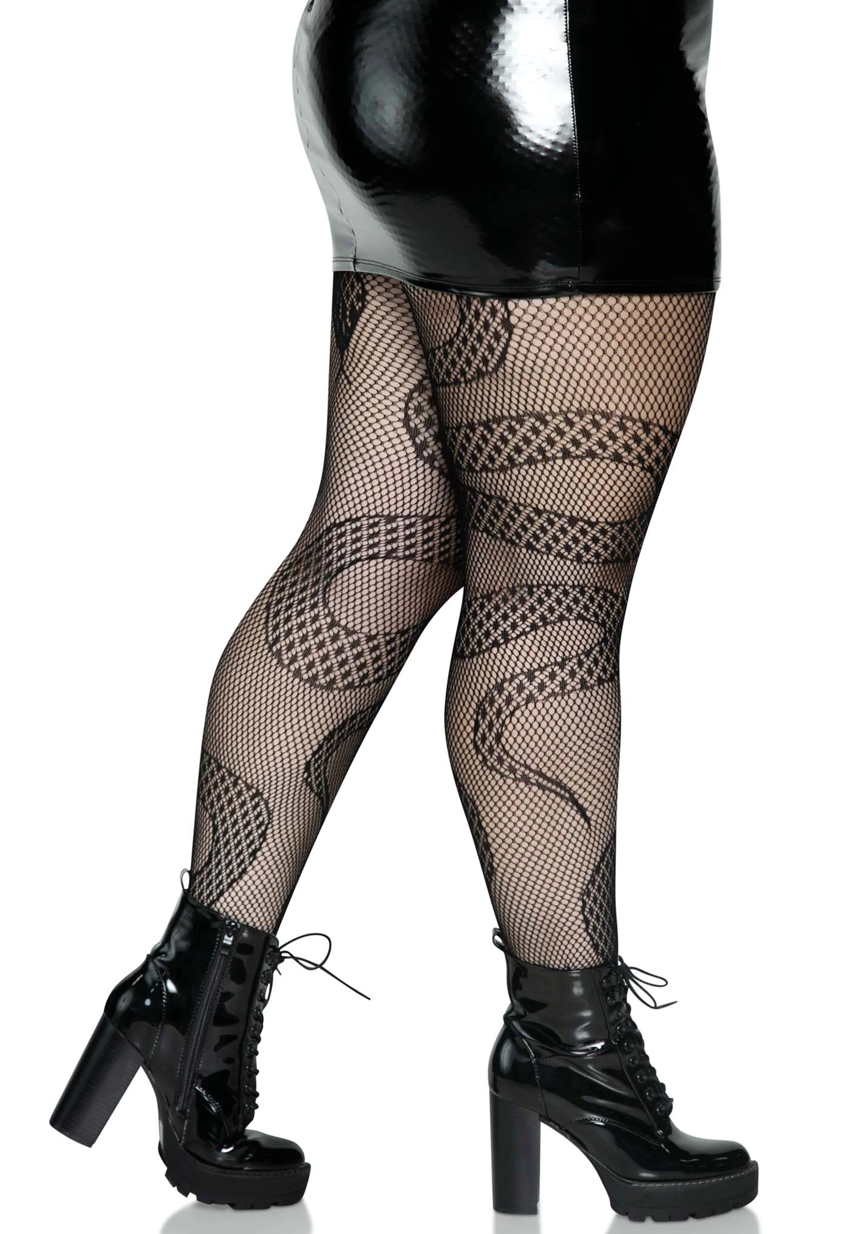 Plus Snake Net Pantyhose - Image 3