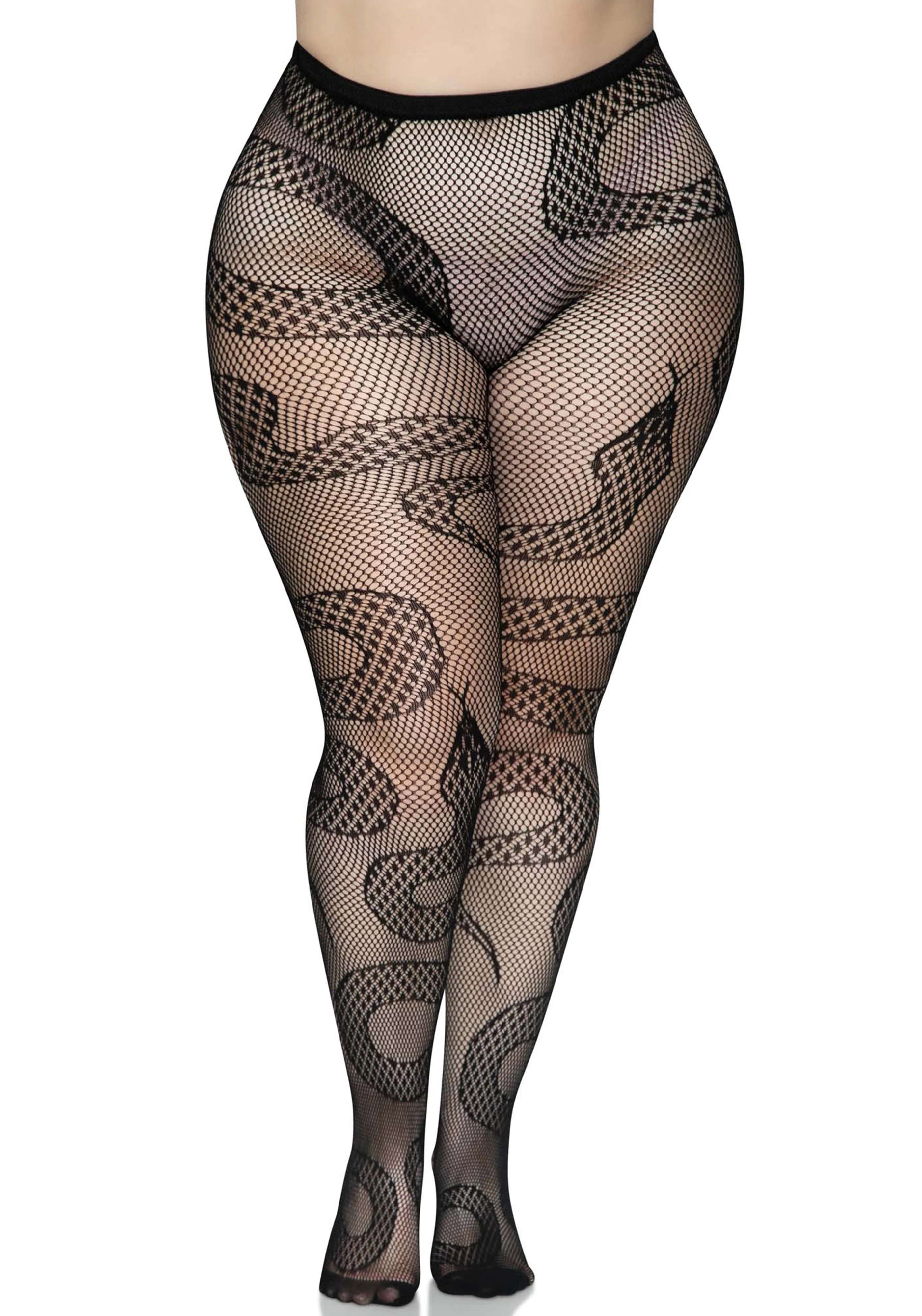 Plus Snake Net Pantyhose - Image 4