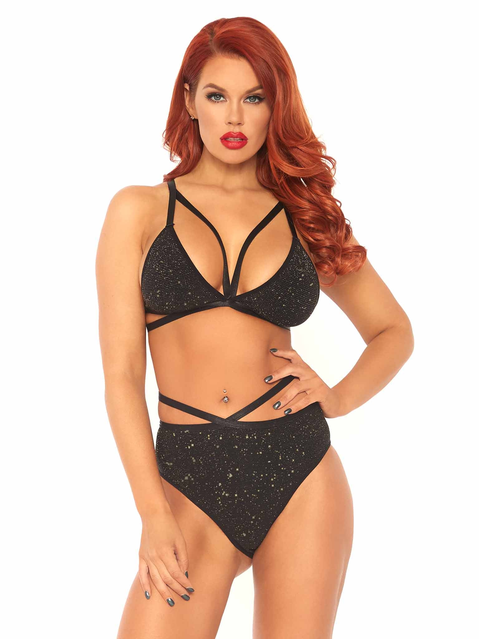 Lurex Opaque Bra And Bottom - Image 3