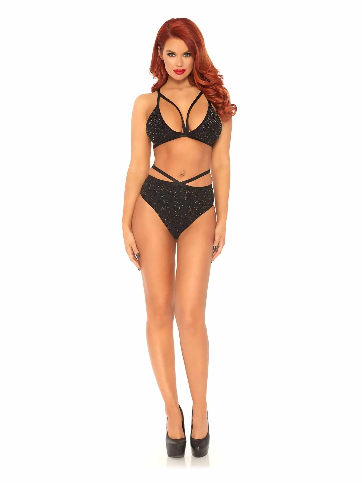 Lurex Opaque Bra And Bottom - Image 4