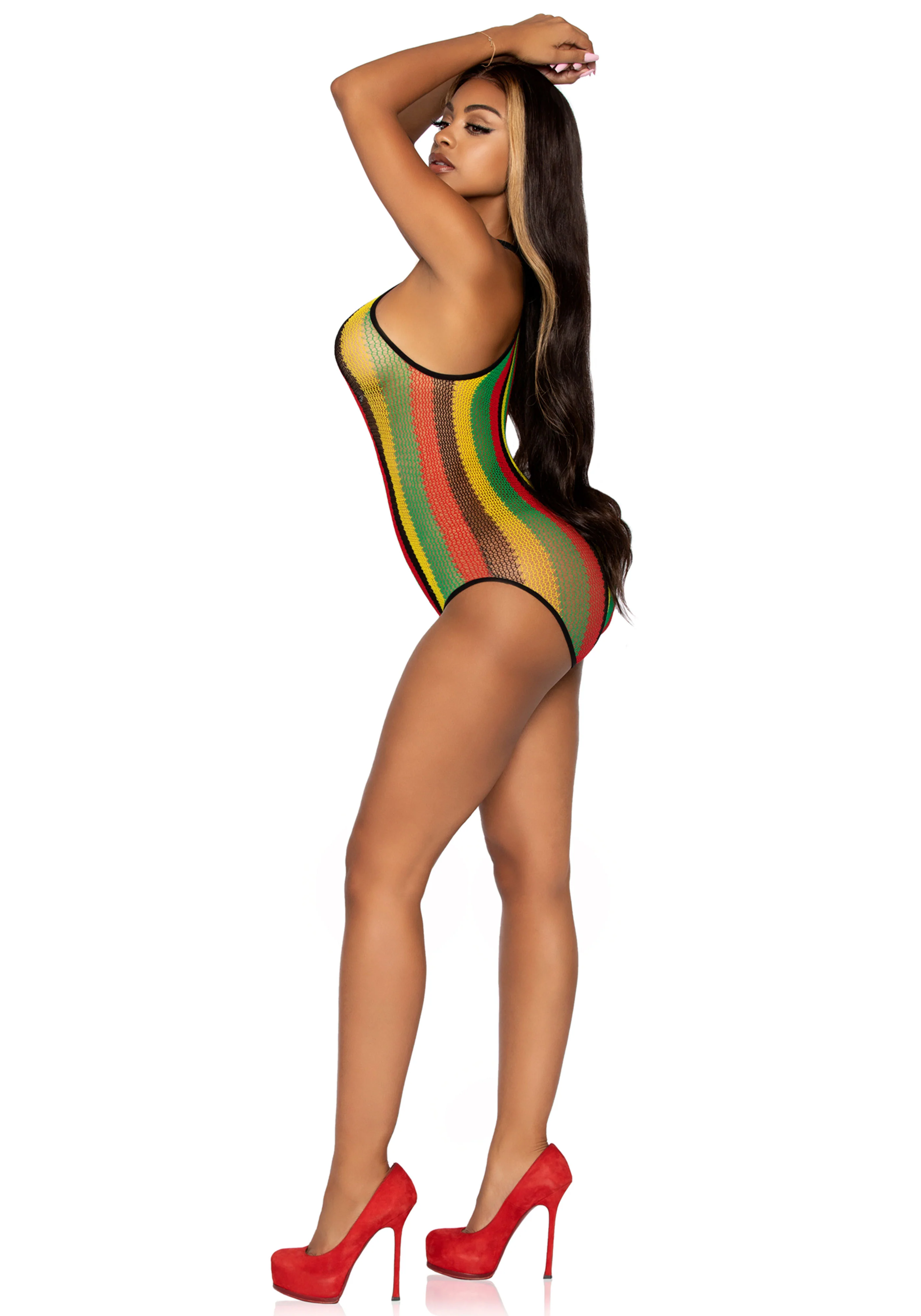 Rasta Net Bodysuit with Snap Crotch - Image 5