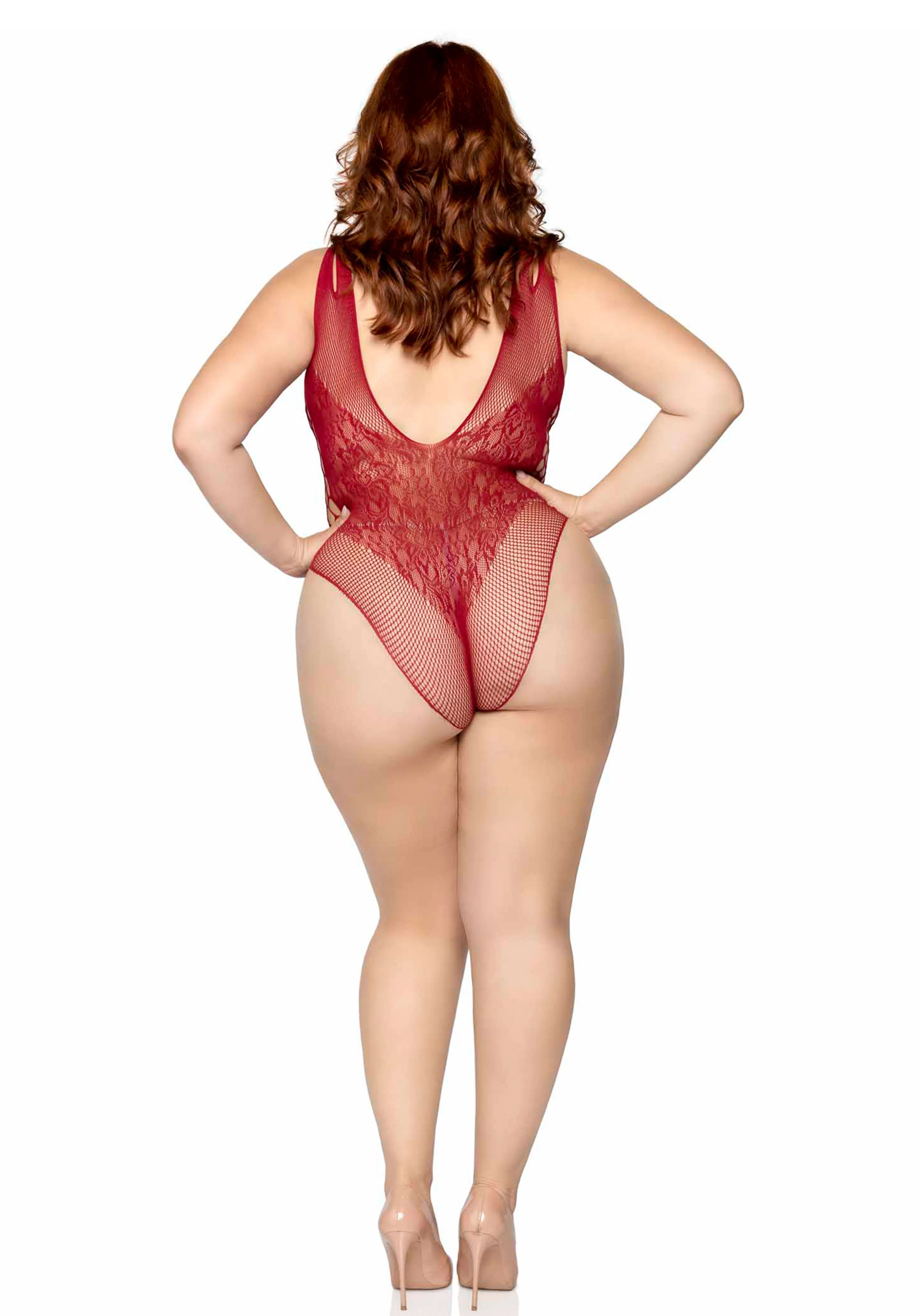 Plus Seamless Bodysuit with Shoulder Straps - Image 5