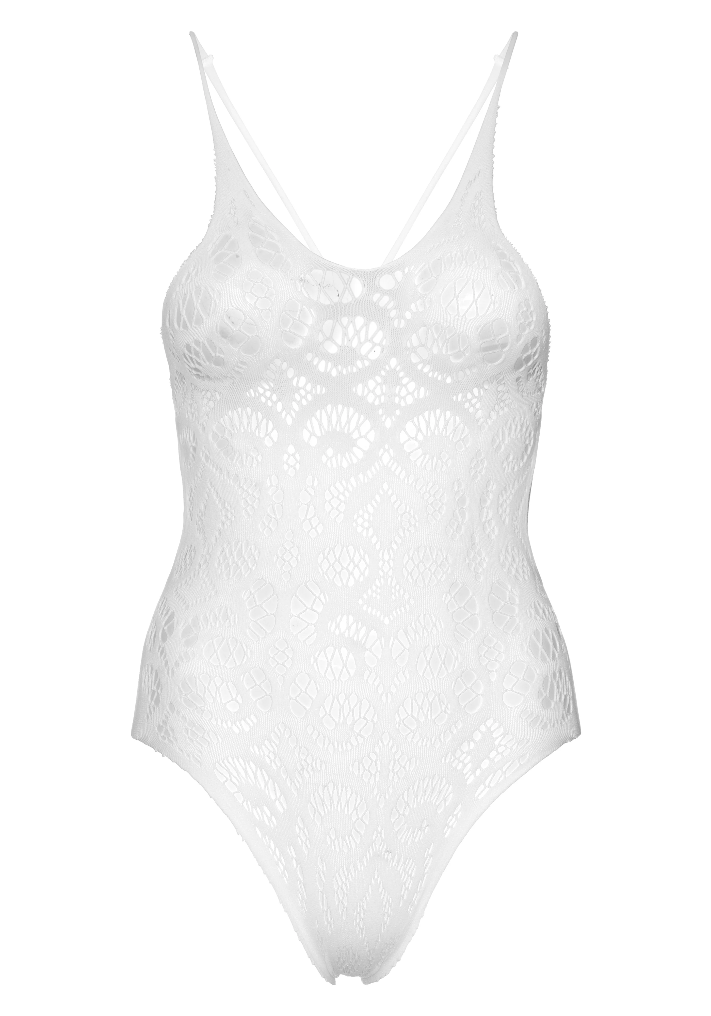 Seamless Lace Teddy with Strappy Back - Image 6