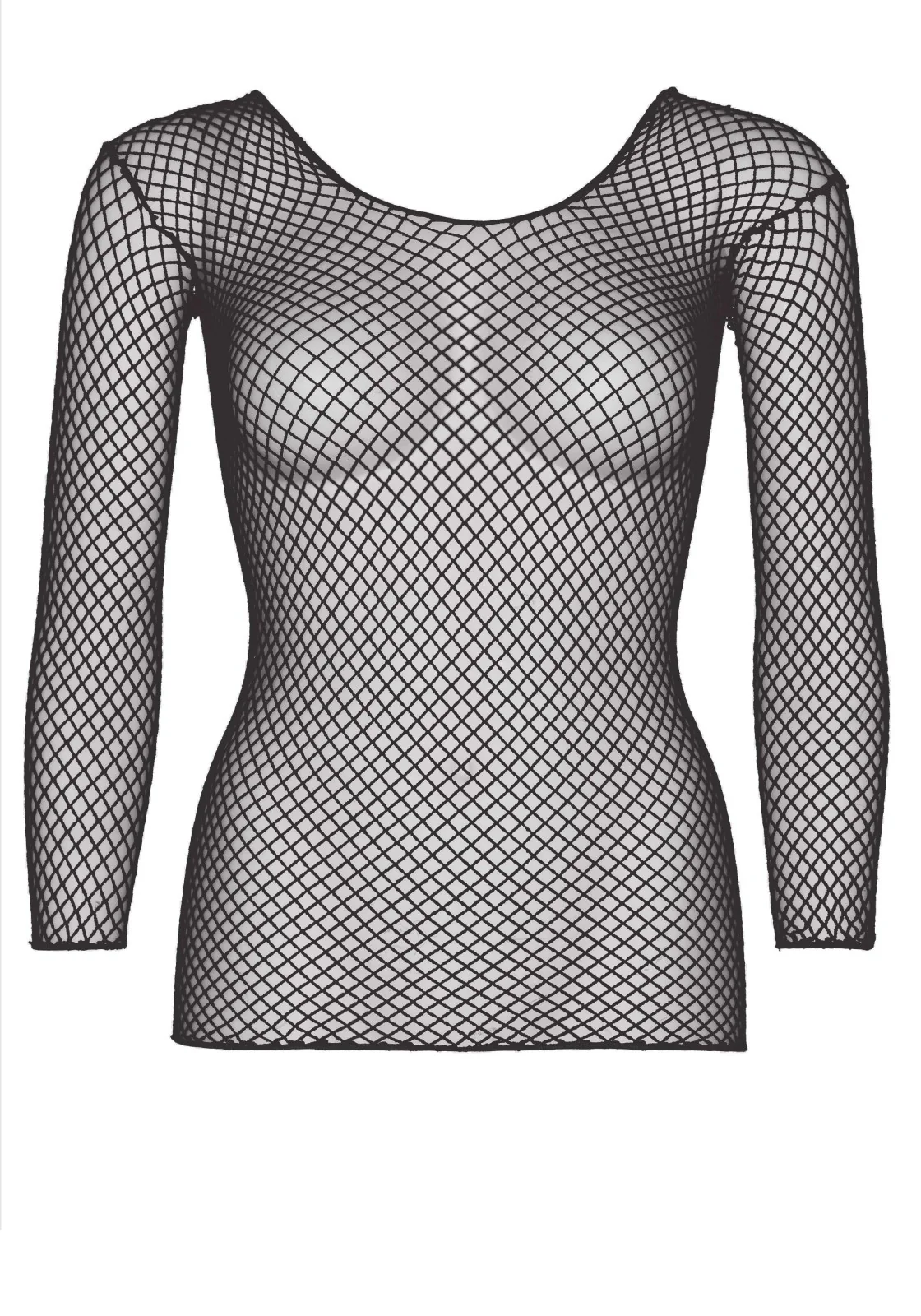 Elastane Long Sleeved Fishnet Shirt - Image 4