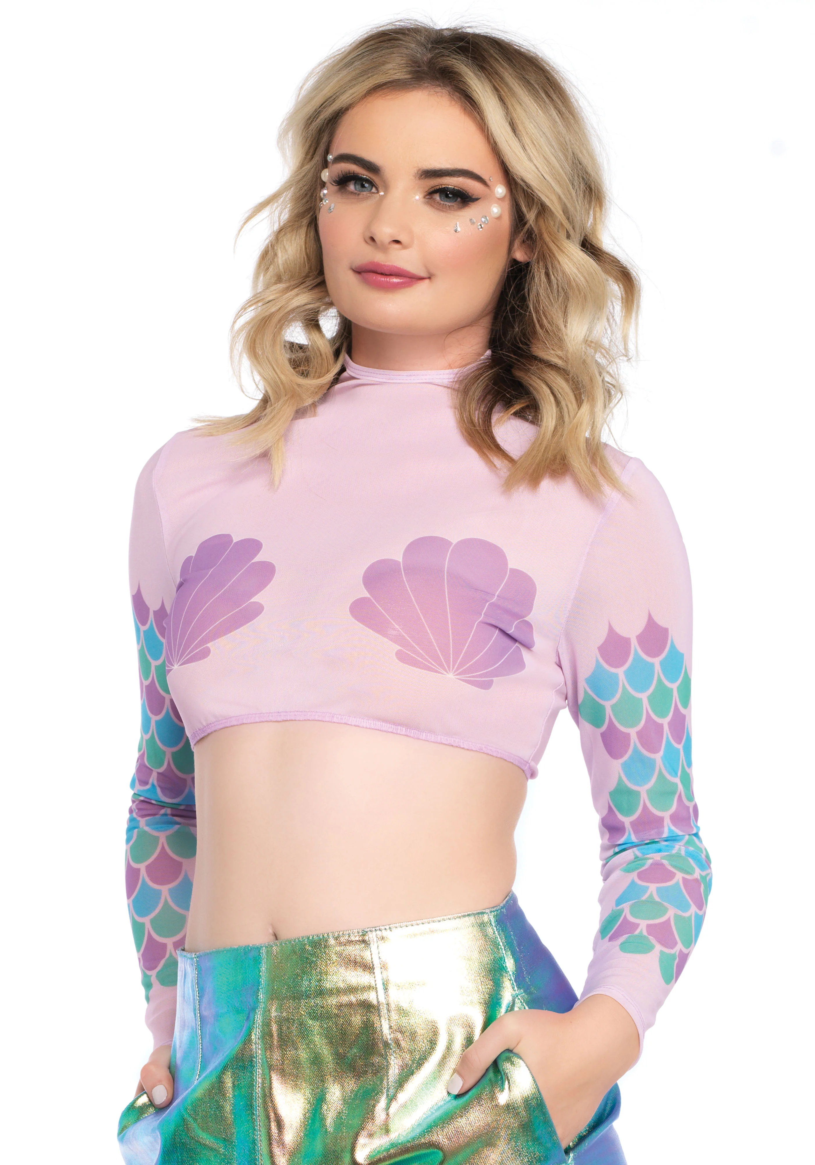 Mermaid Mesh Crop Top - Image 4