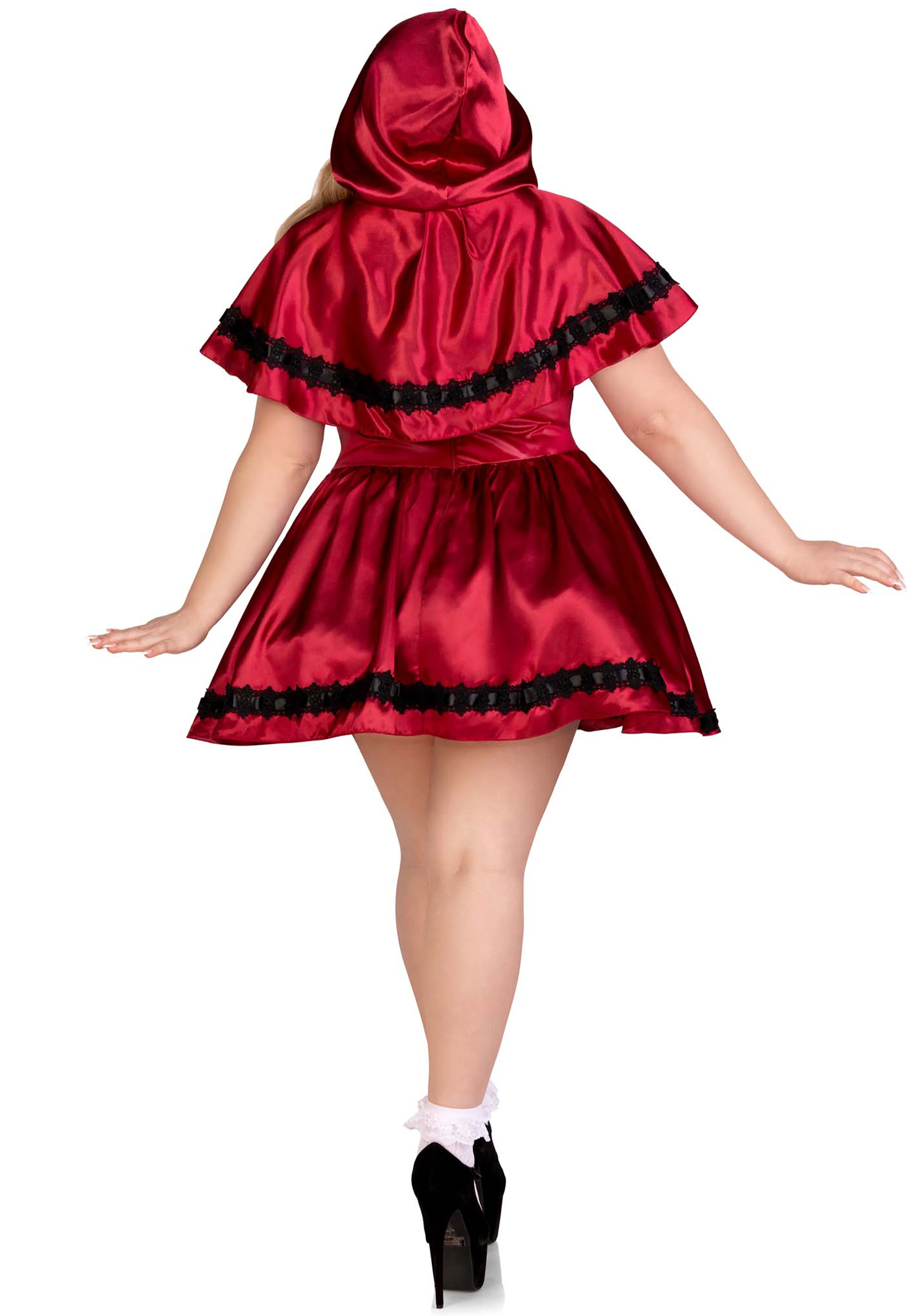 Plus Gothic Red Riding Hood Dress - Image 12
