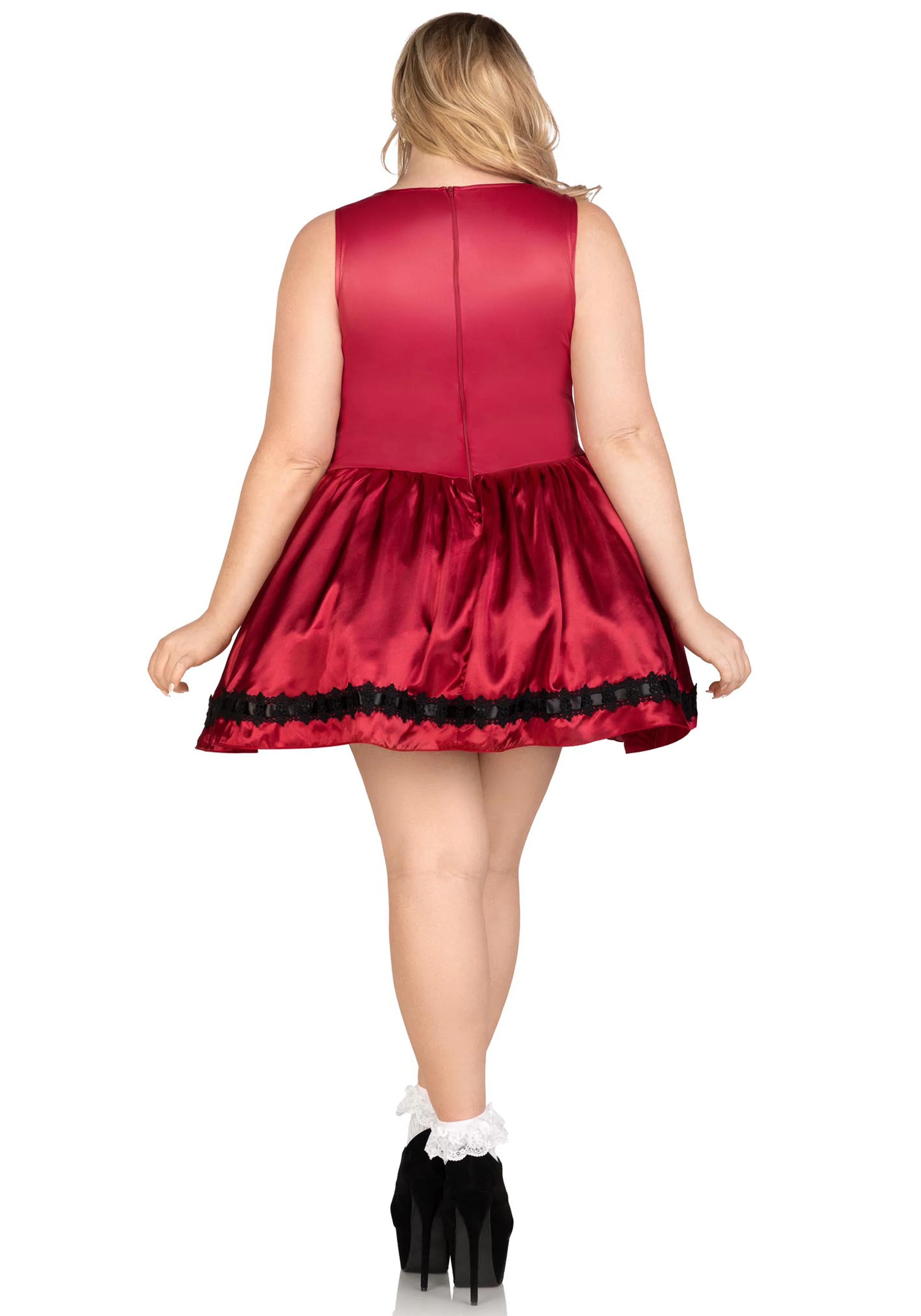 Plus Gothic Red Riding Hood Dress - Image 15
