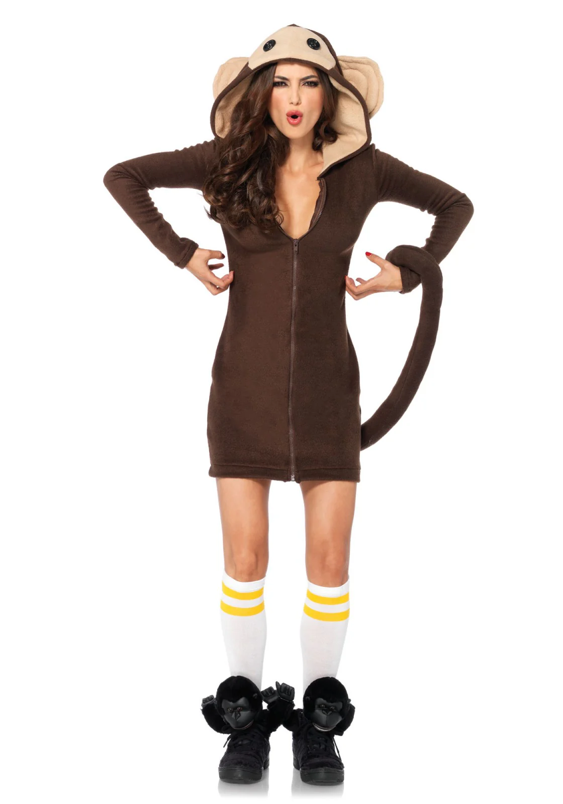 Cozy Monkey Hooded Dress - Image 3