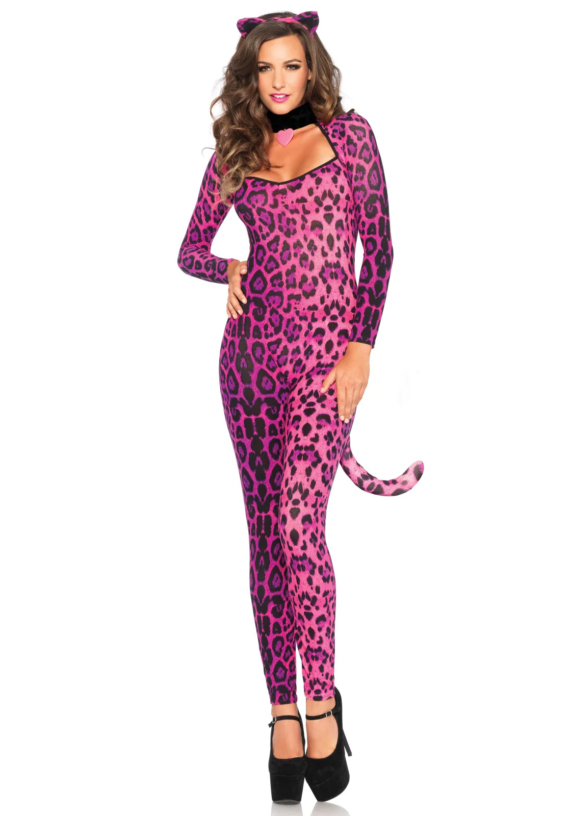 Pretty Pink Cougar Catsuit - Image 3