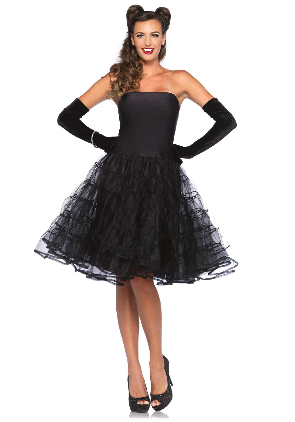 Knee-Length Layered Petticoat Dress