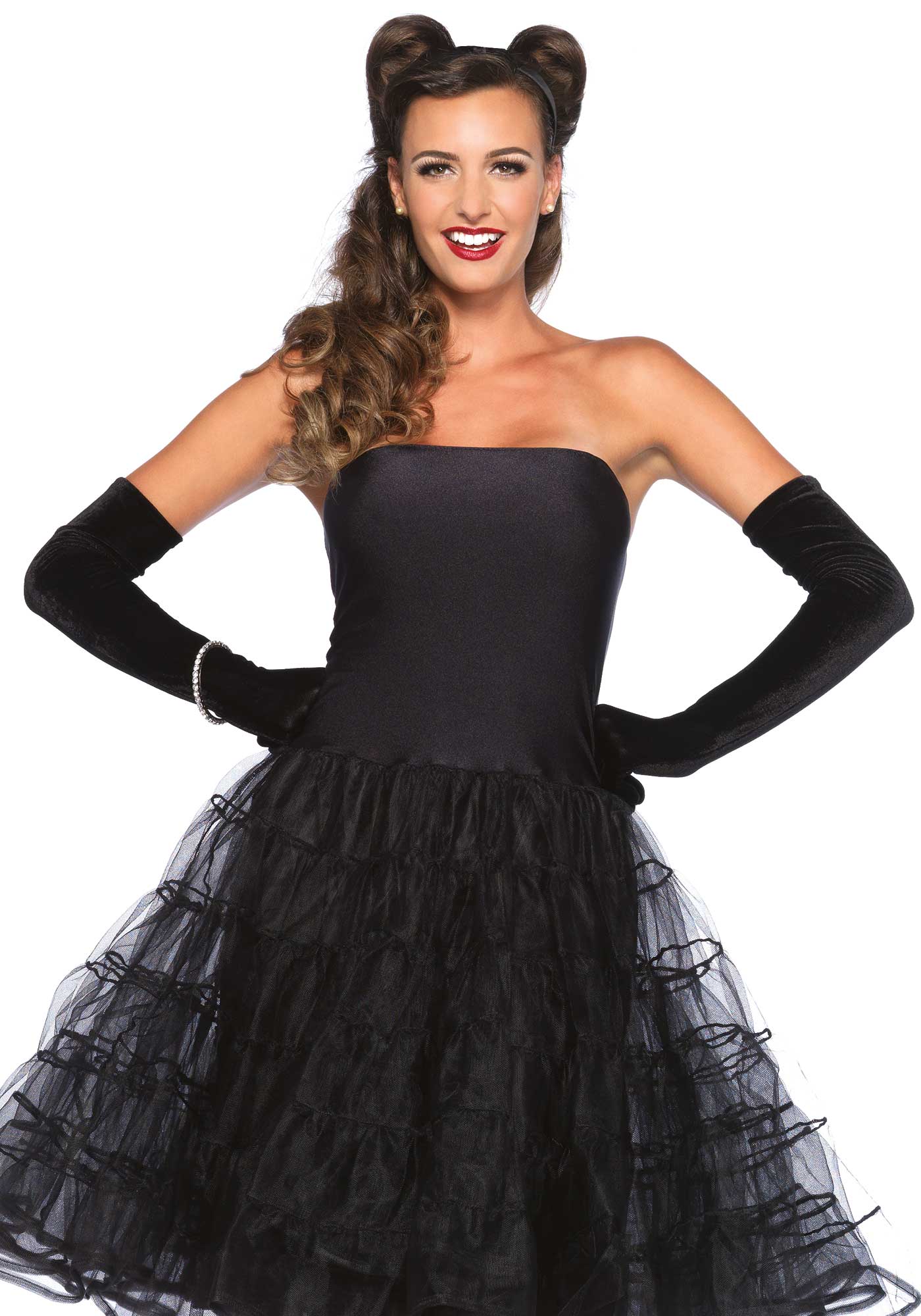 Knee-Length Layered Petticoat Dress - Image 2