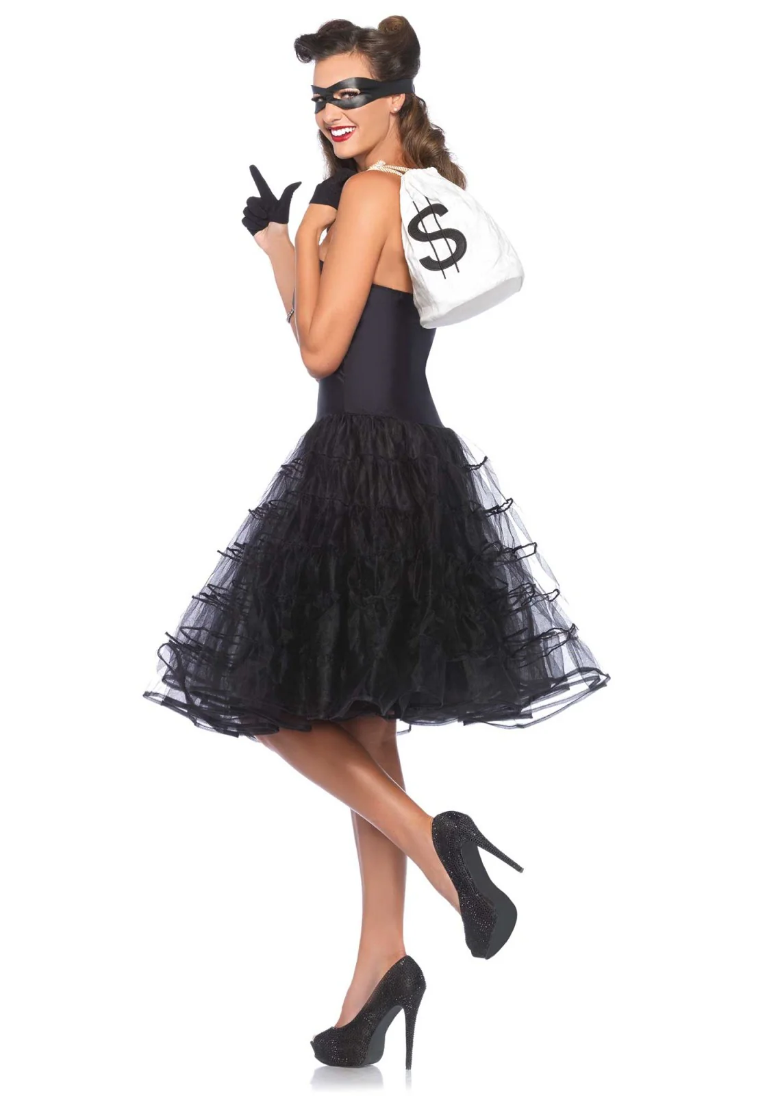 Knee-Length Layered Petticoat Dress - Image 3