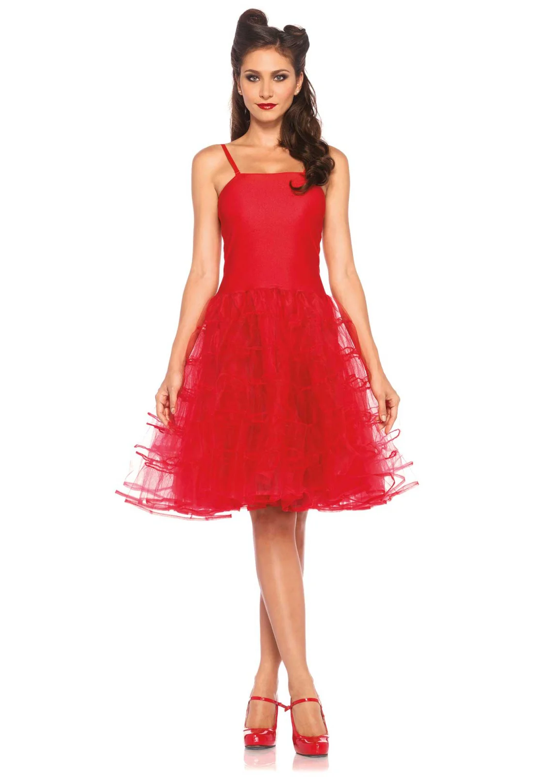 Knee-Length Layered Petticoat Dress - Image 4