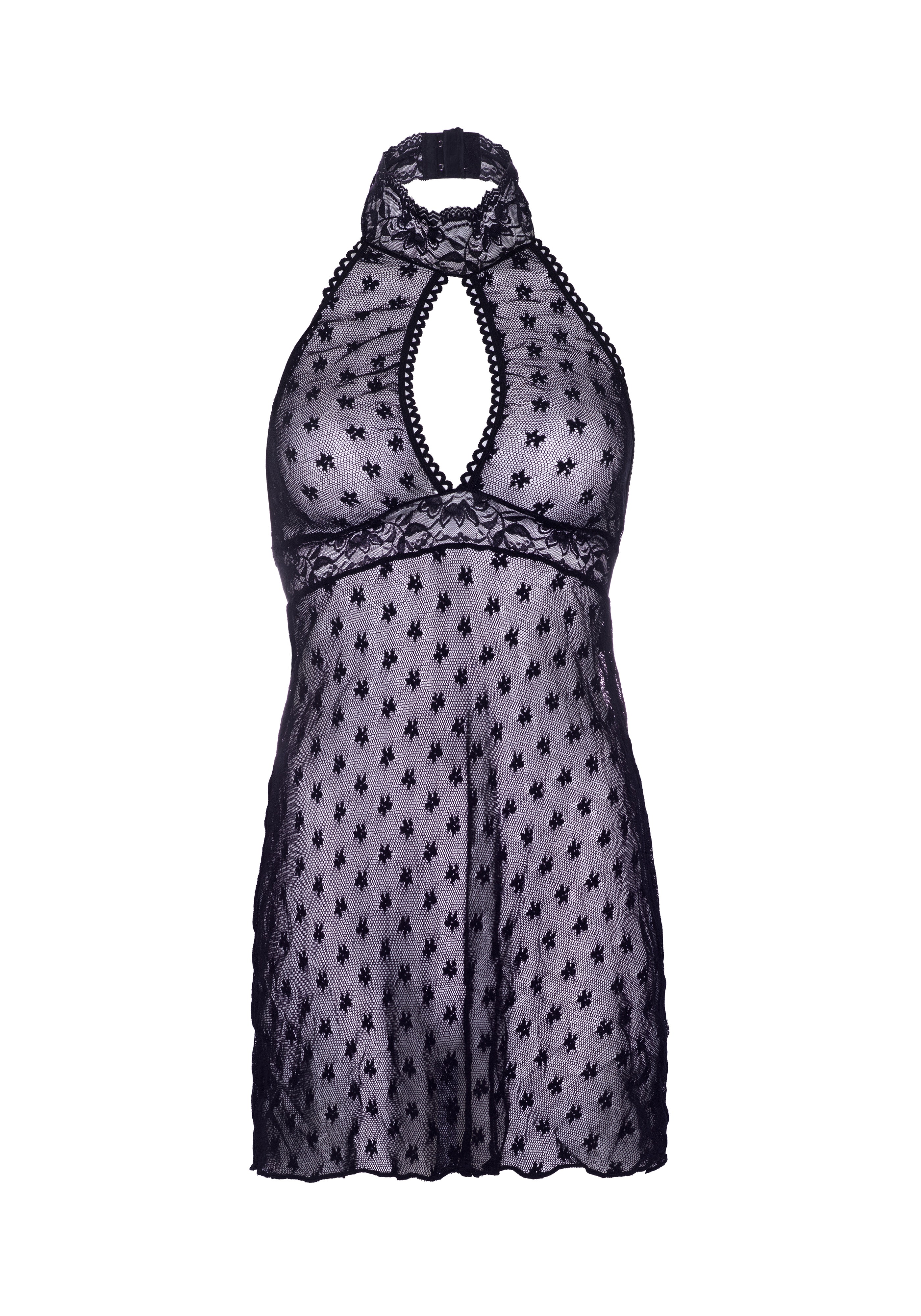 Lace Trimmed Halter Babydoll - Image 5