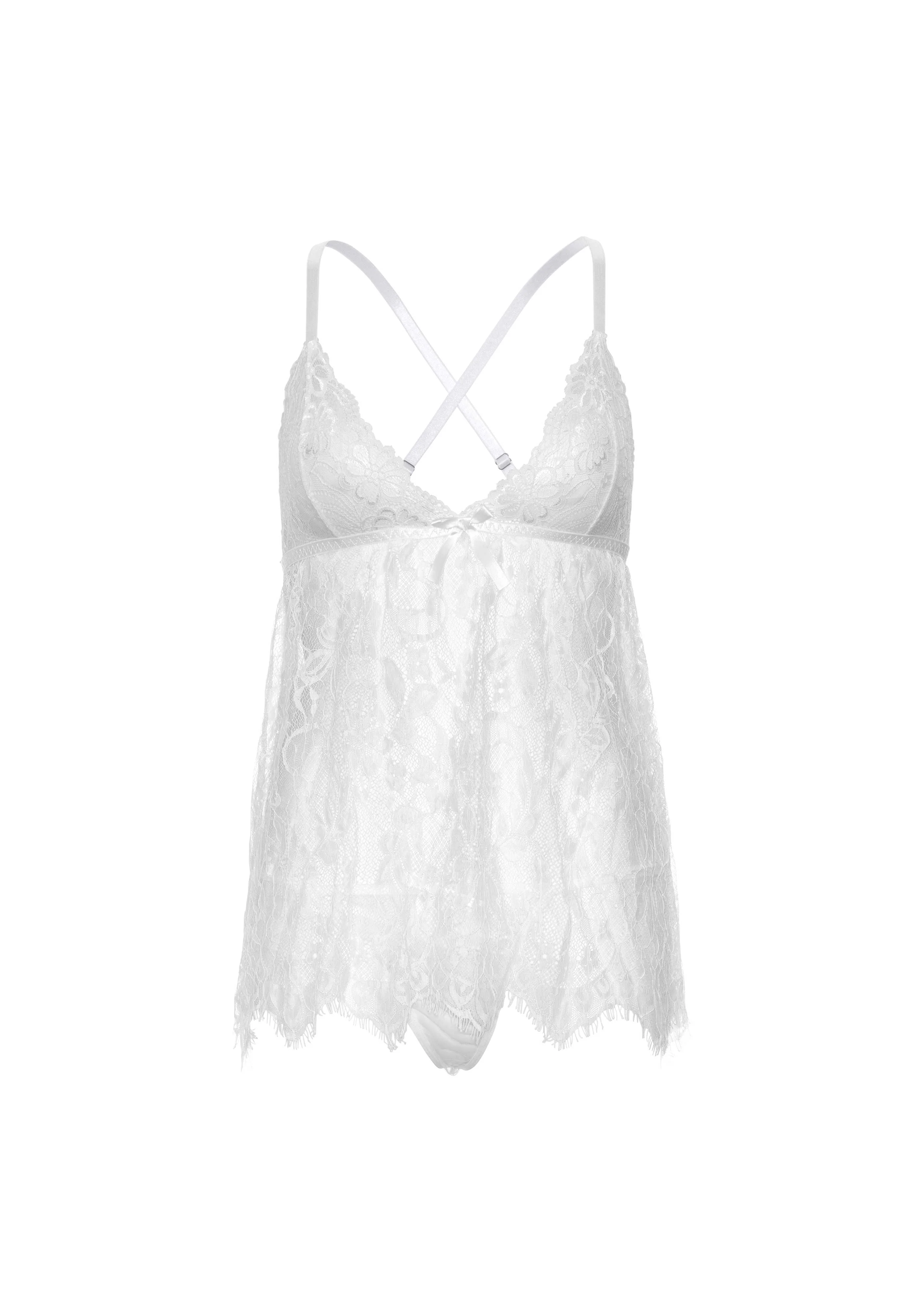 Floral Lace Babydoll and String - Image 17