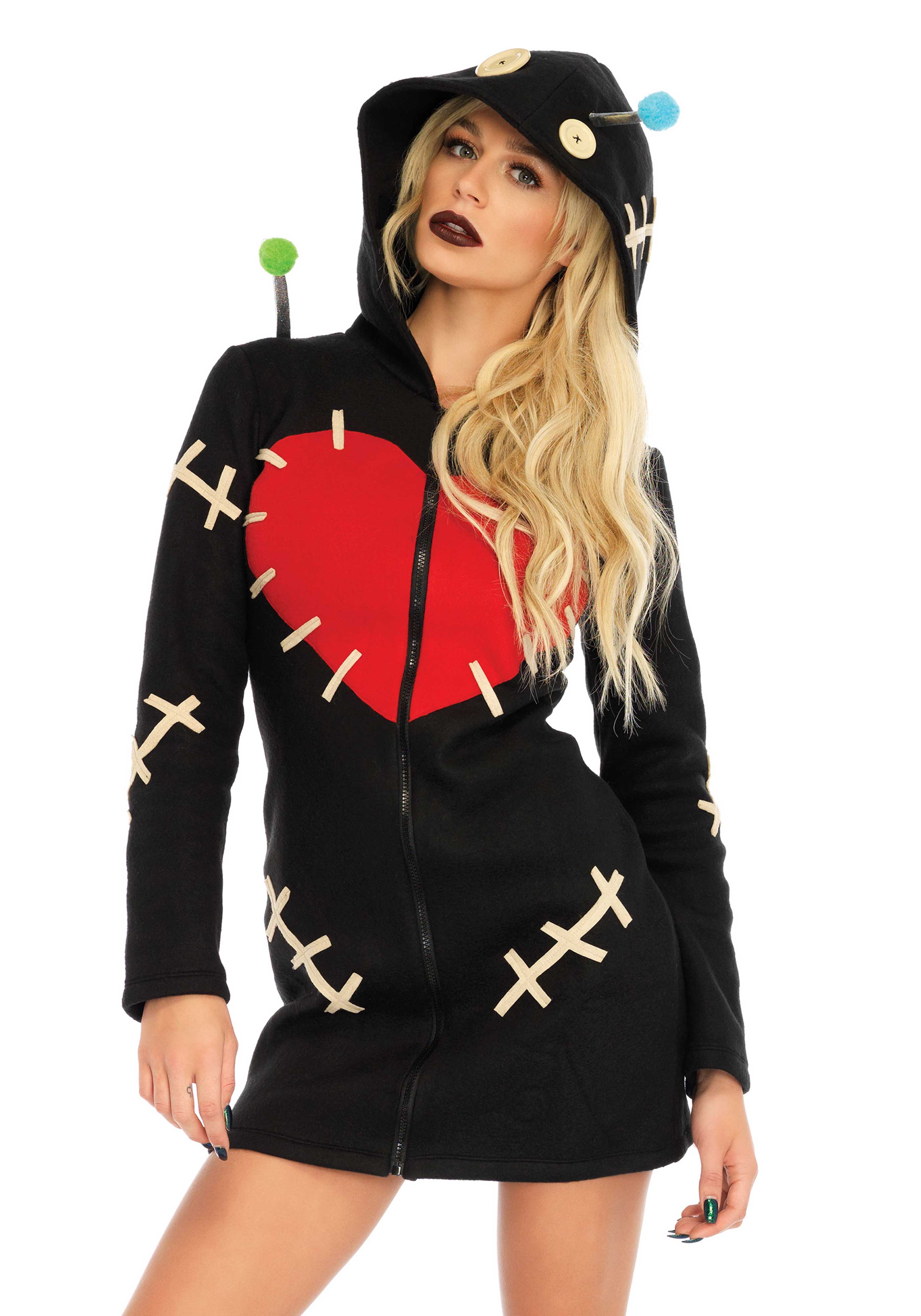 Cozy Voodoo Doll Hooded Dress