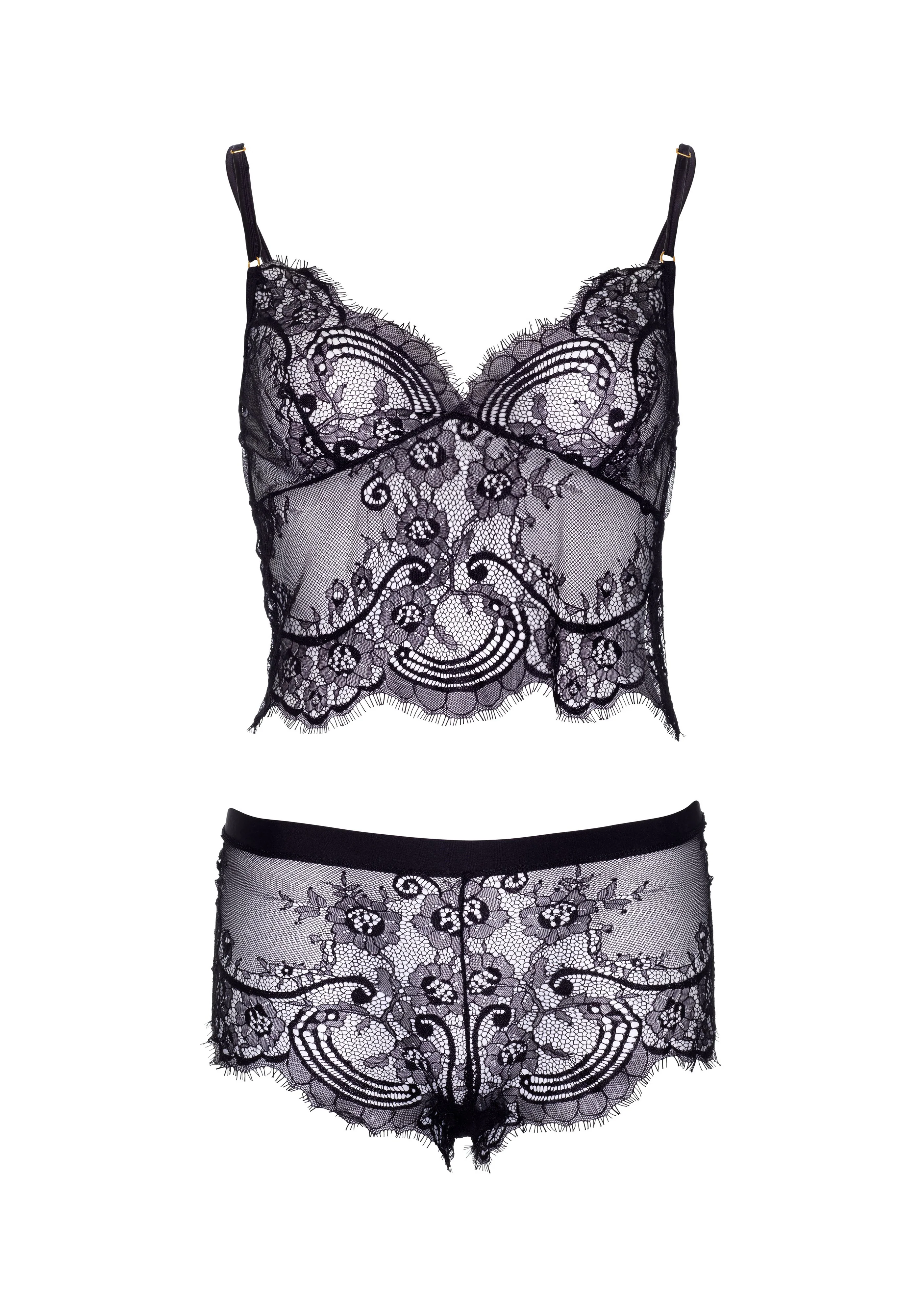 Lace Cami and Cheeky Boyshorts Bottoms - Image 9