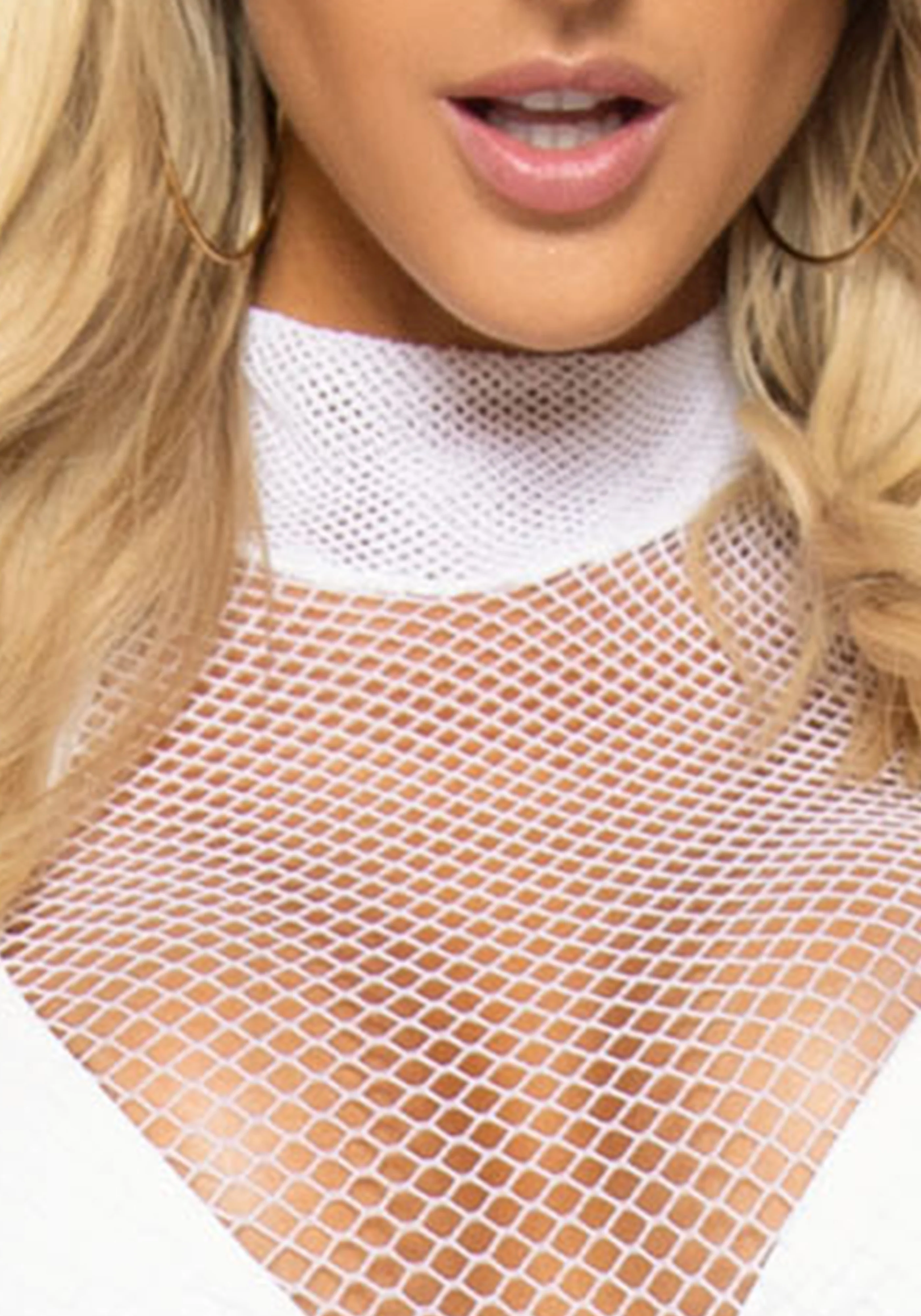 Ultra Net High Neck Mini Dress - Image 15