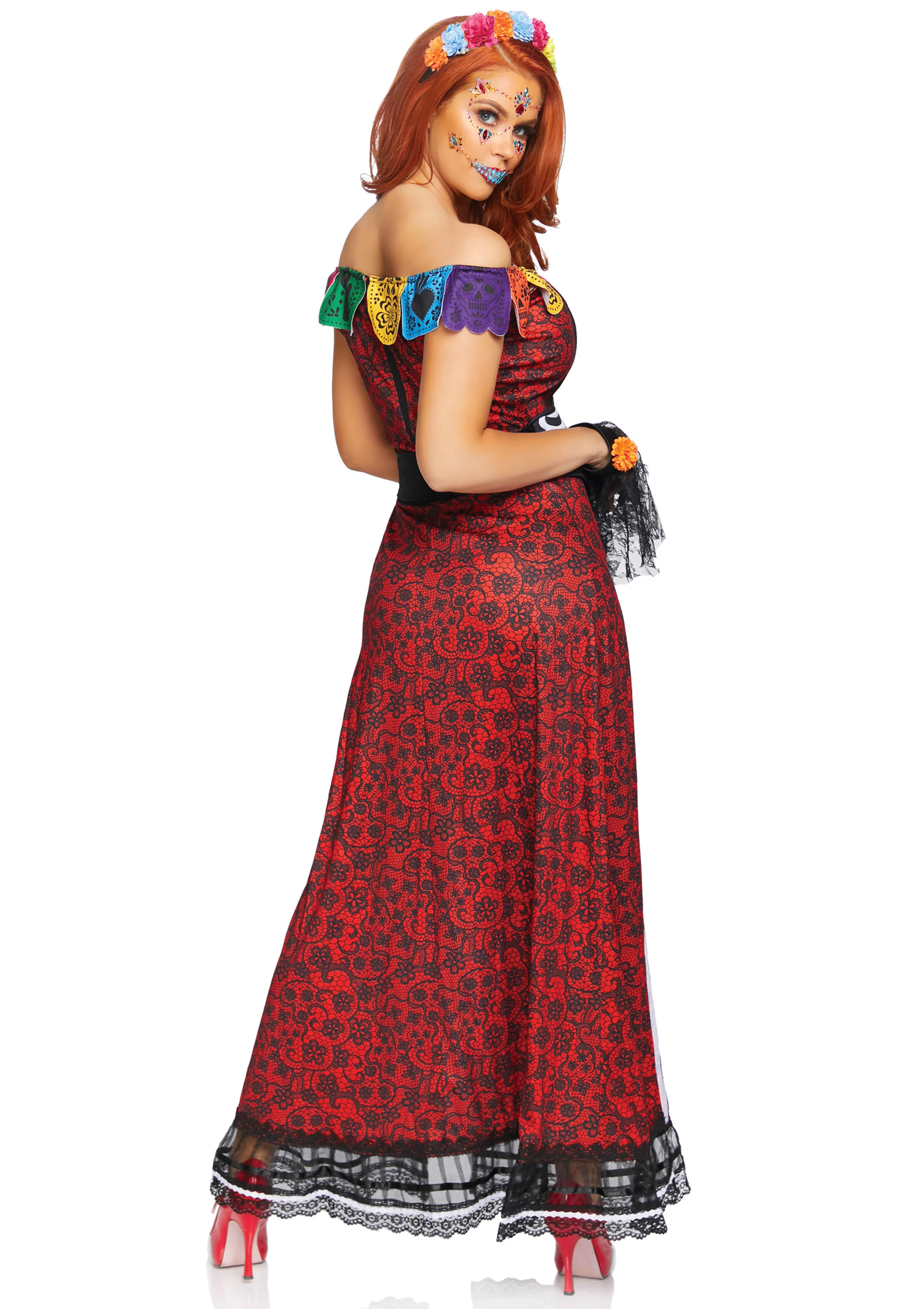 Deluxe Day Of The Dead Dress - Image 2