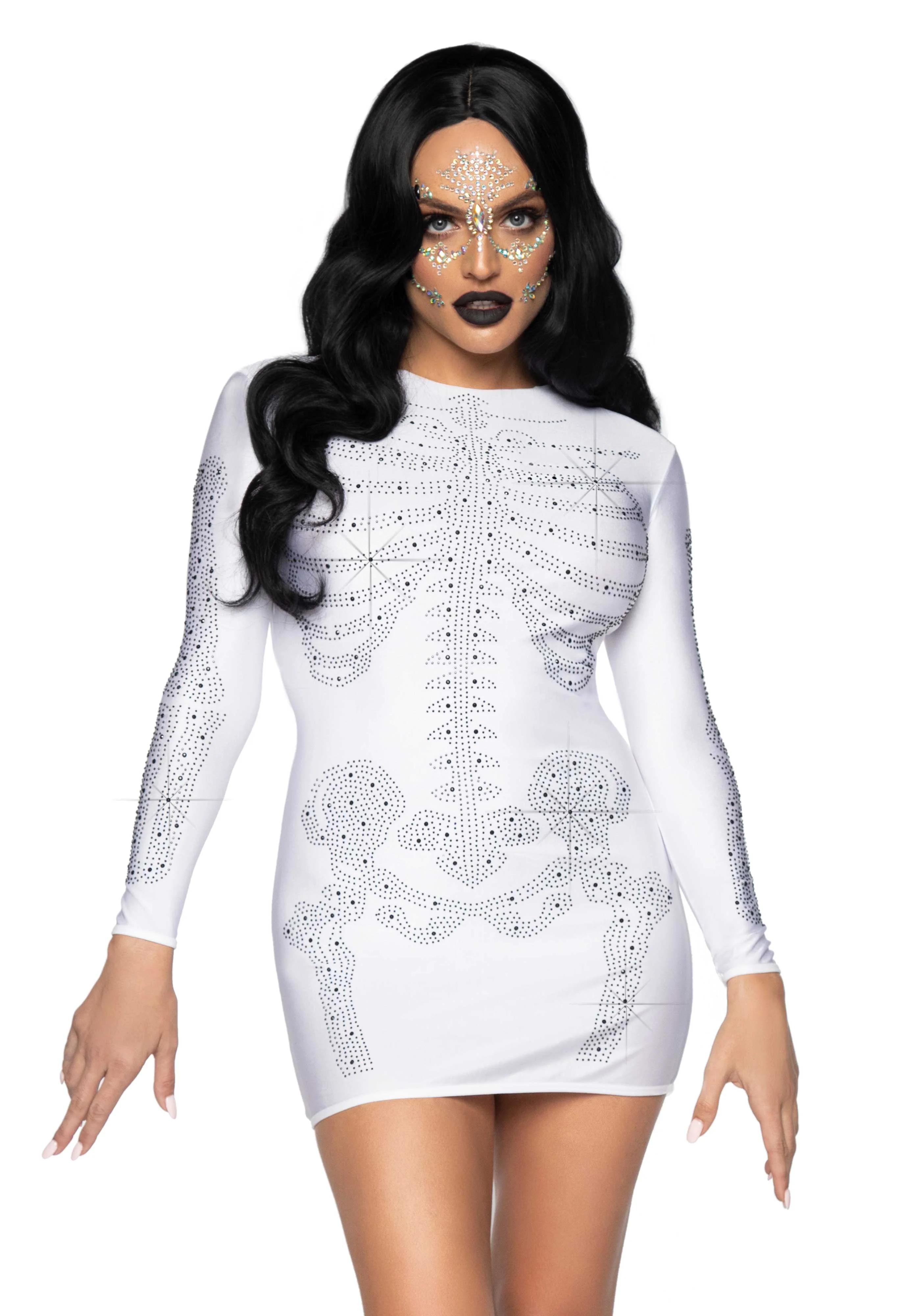 Rhinestone Skeleton Dress - Image 3