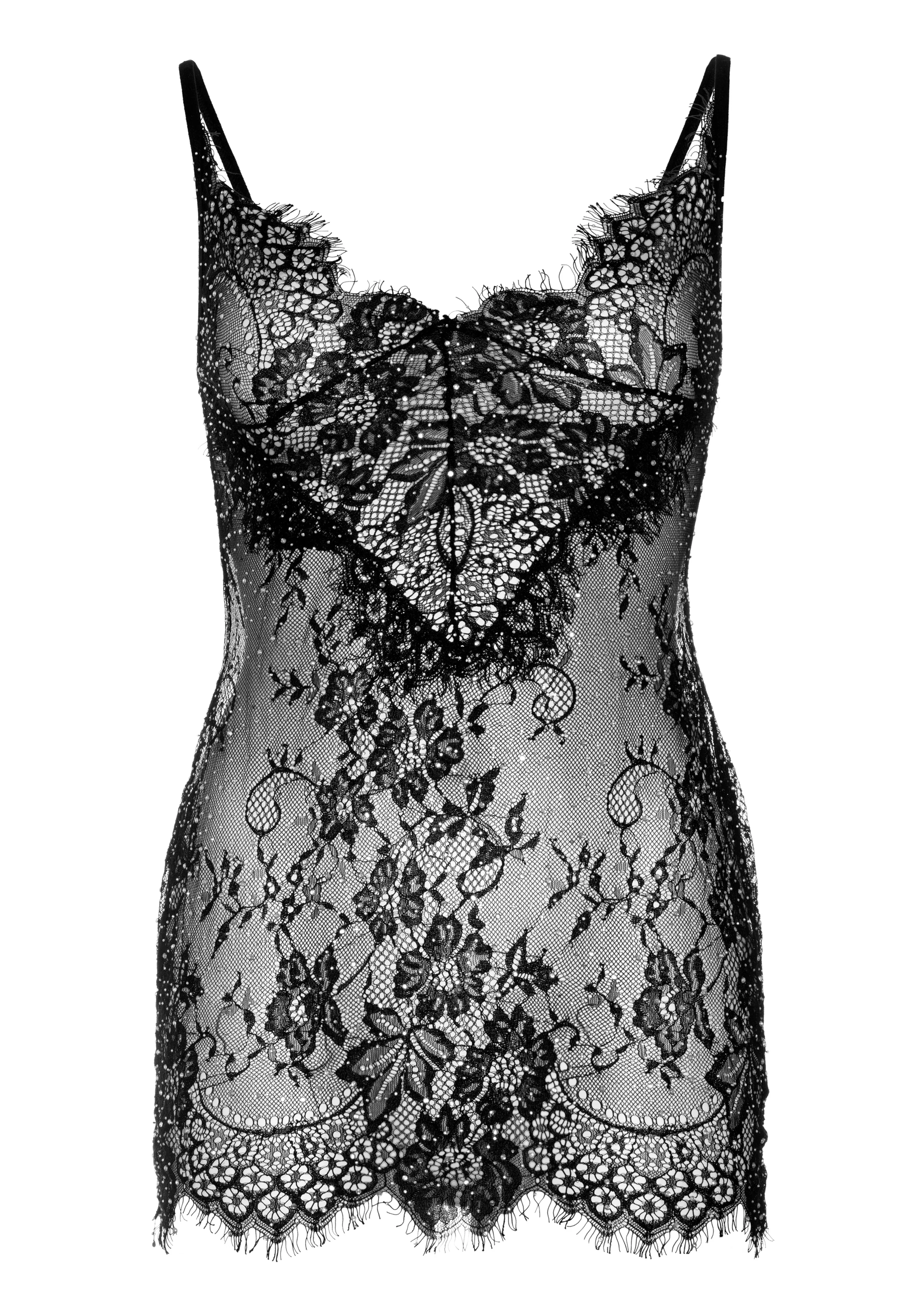 Rhinestone Mini Dress and String - Image 4