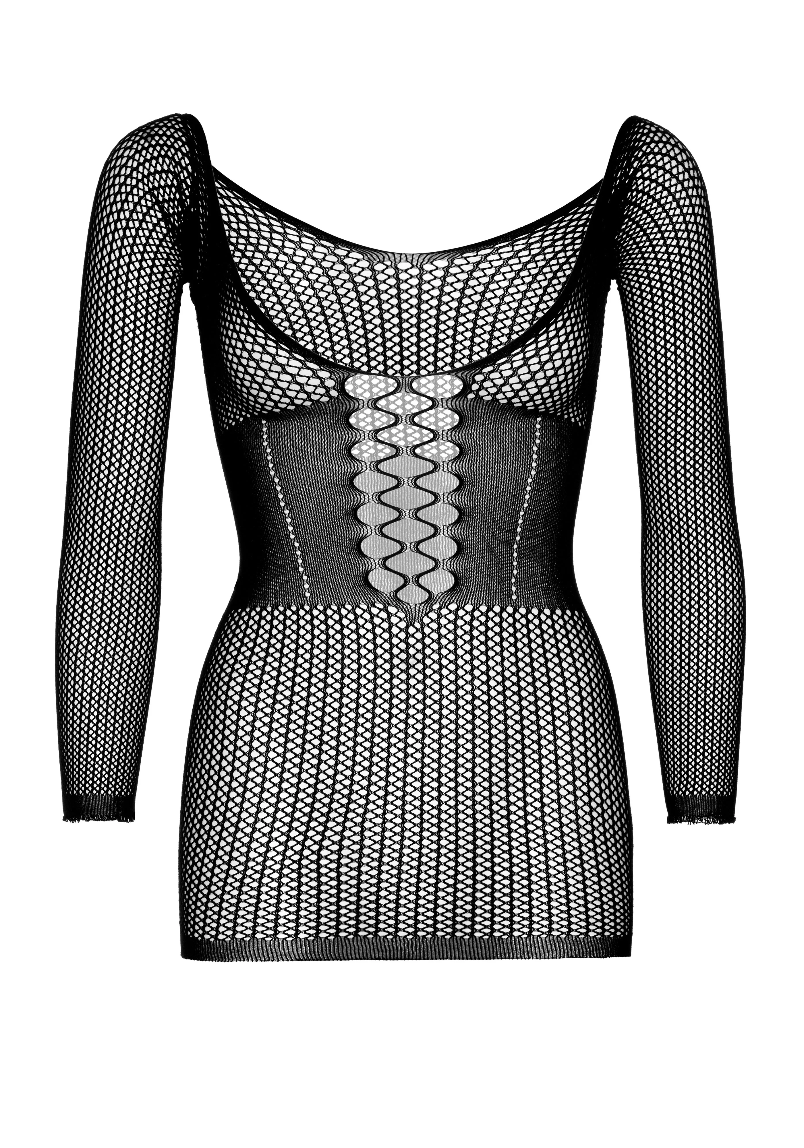 Net Long Sleeve Mini Dress - Image 5