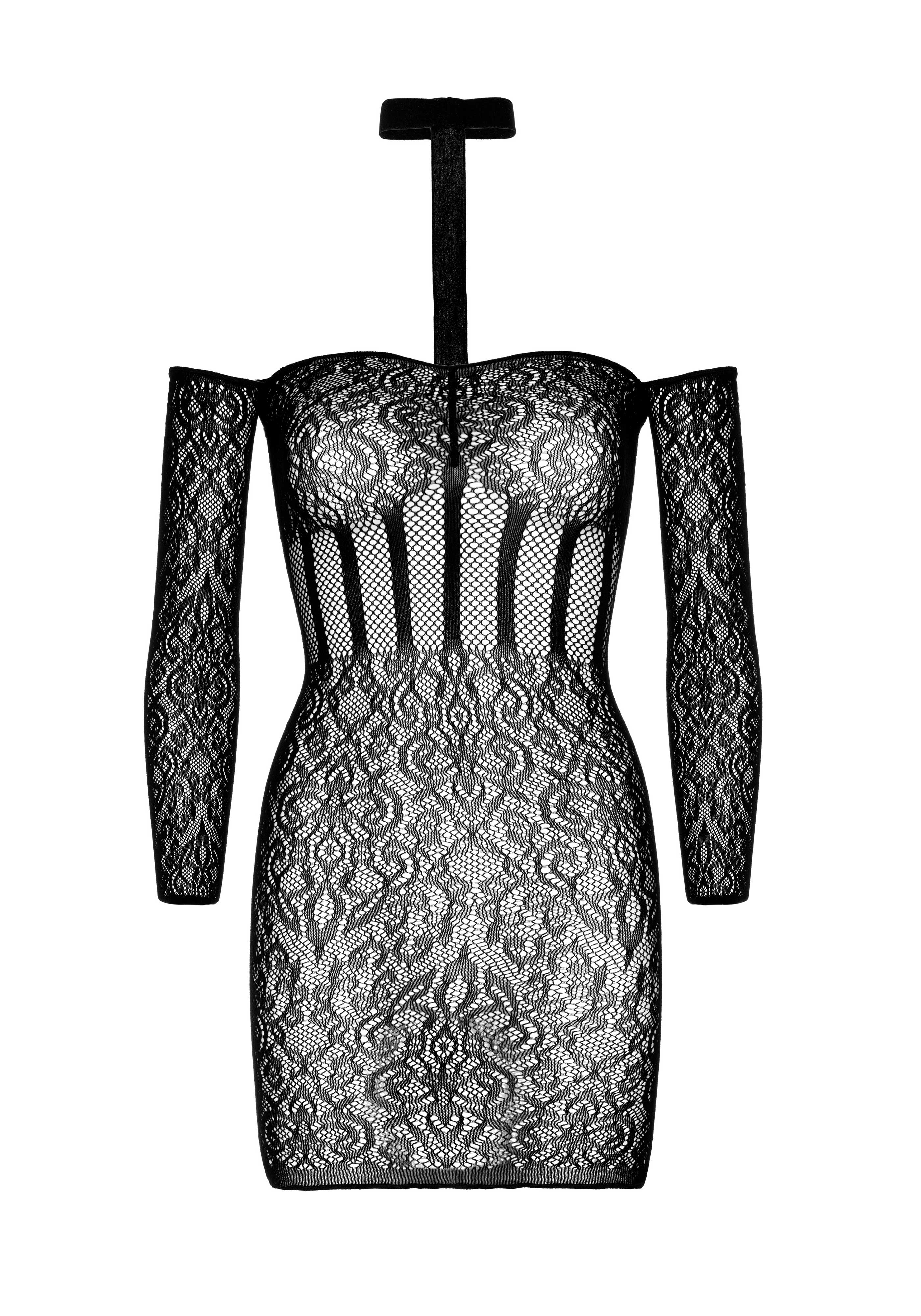 Long Sleeve Halter Mini Dress - Image 4