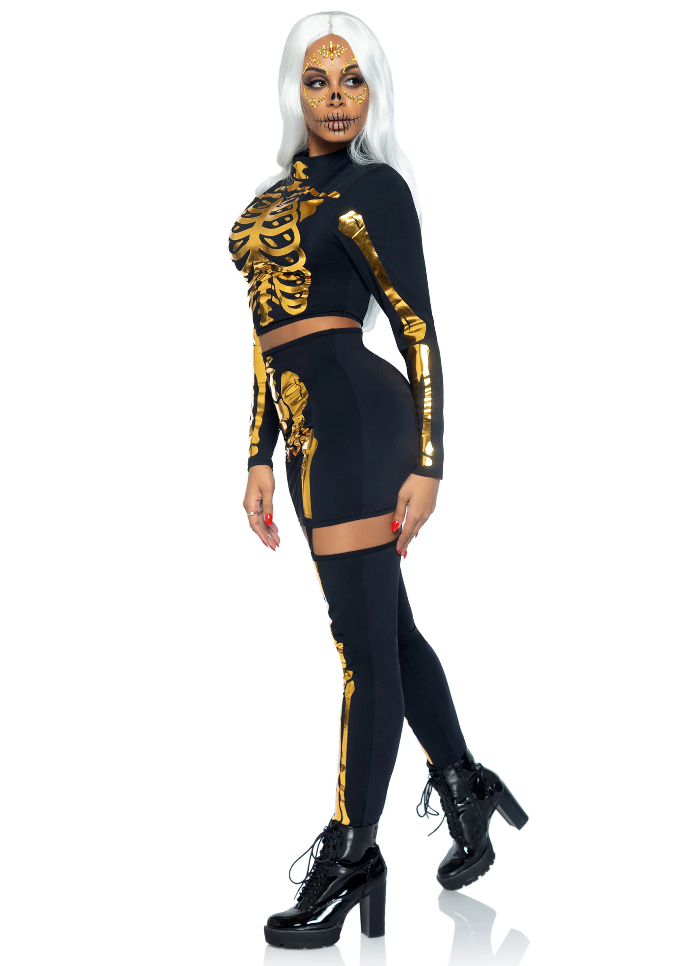 Golden Skeleton Top and Skirt - Image 3