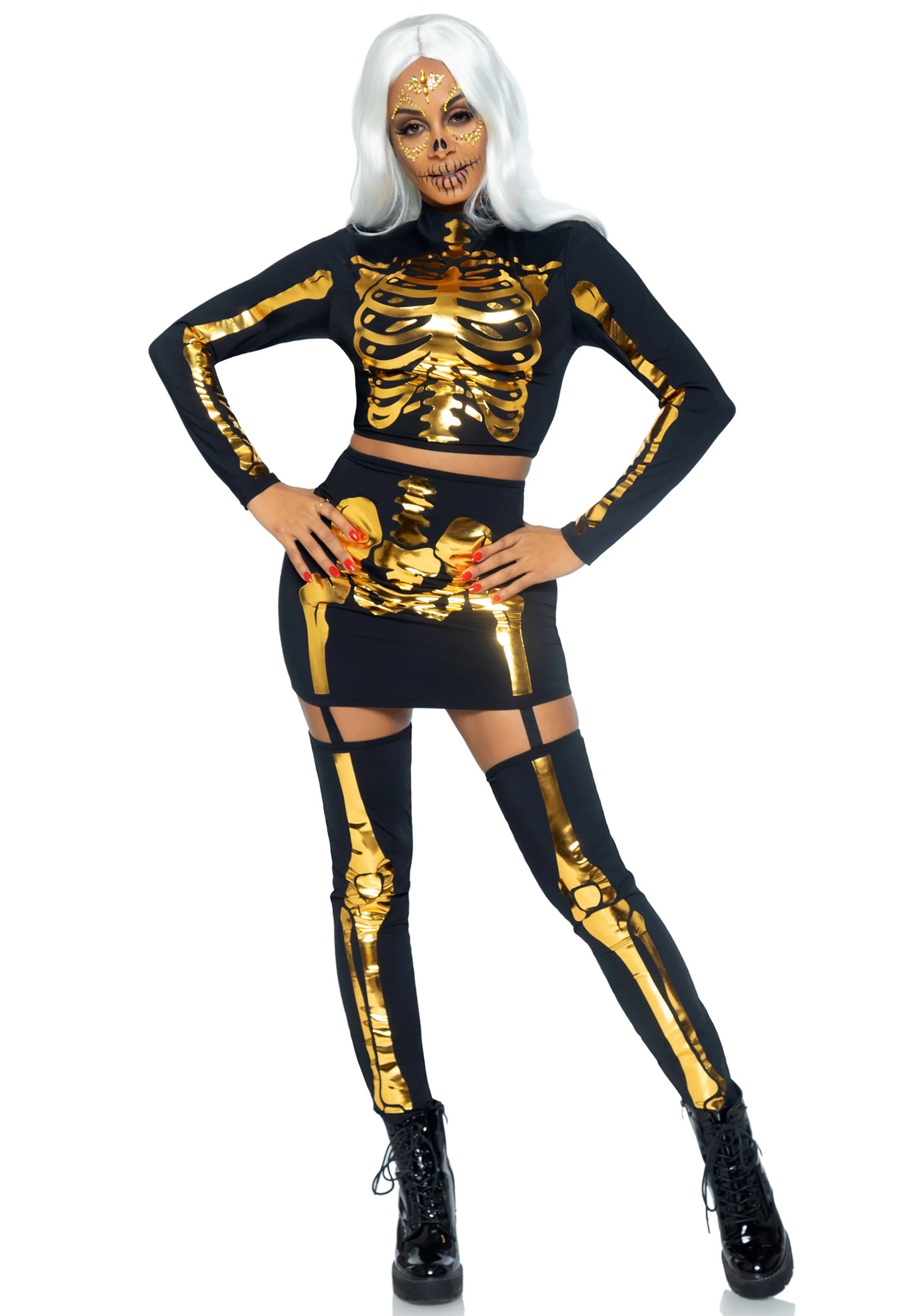 Golden Skeleton Top and Skirt - Image 4