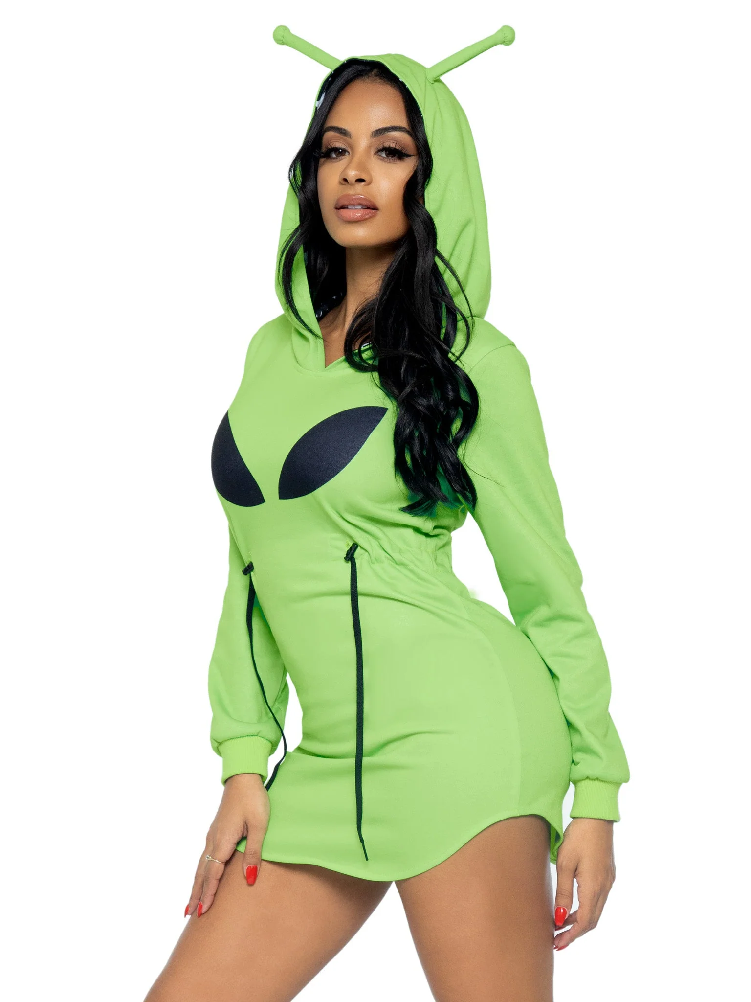 Alien Fleece Hoodie Dress - Image 5