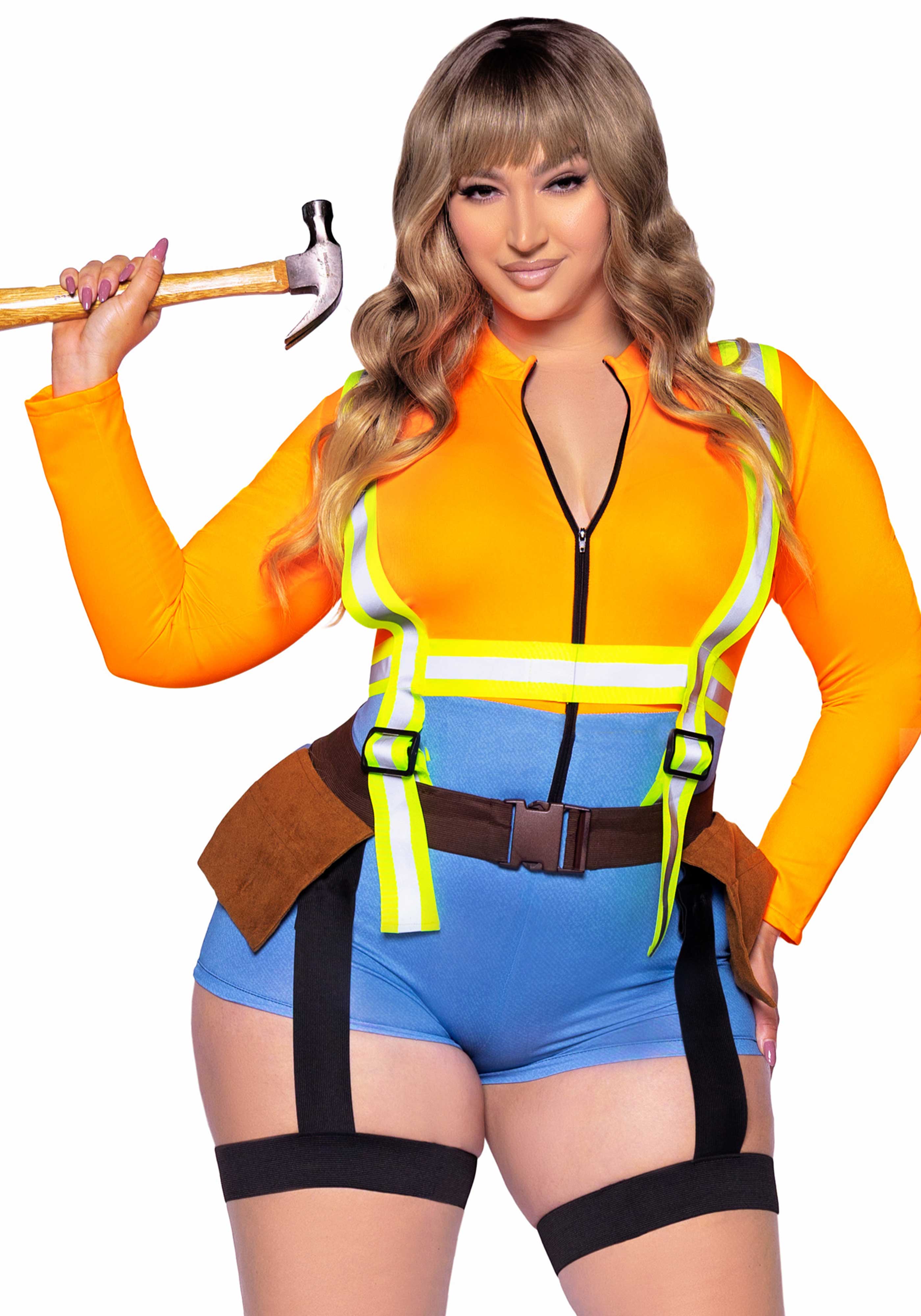 Plus Construction Worker Romper - Image 5