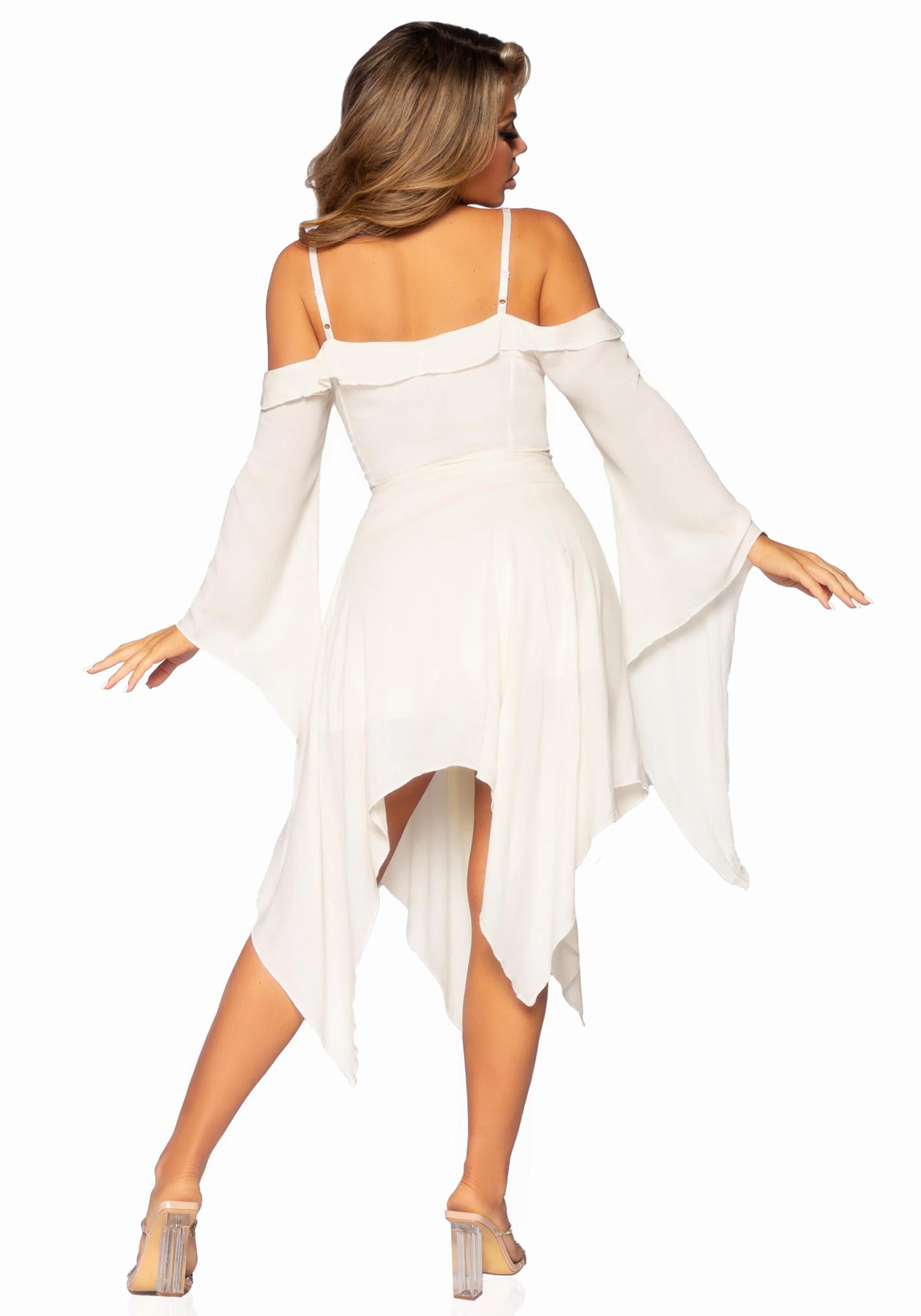 Cotton Bell Sleeved Dress - Image 11