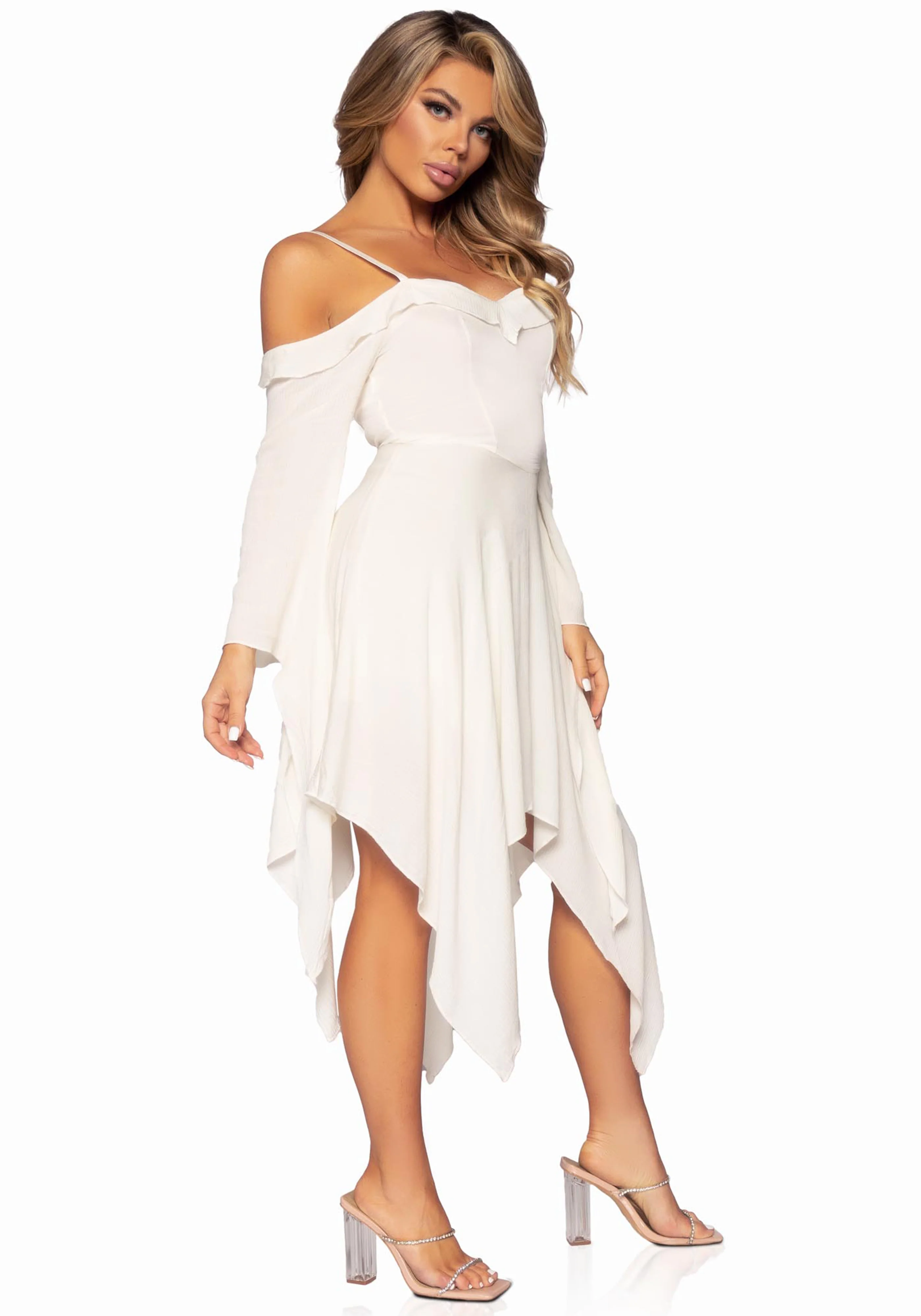 Cotton Bell Sleeved Dress - Image 12